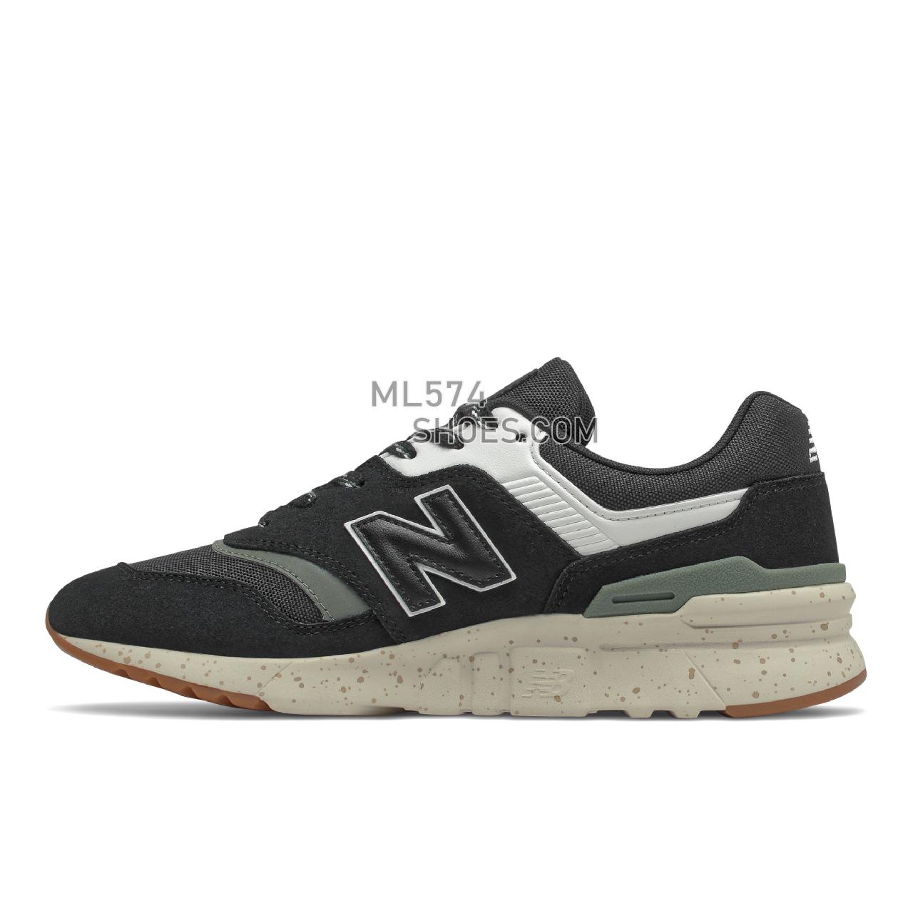 New Balance 997H - Men's Classic Sneakers - Black with Norway Spruce - CM997HPP