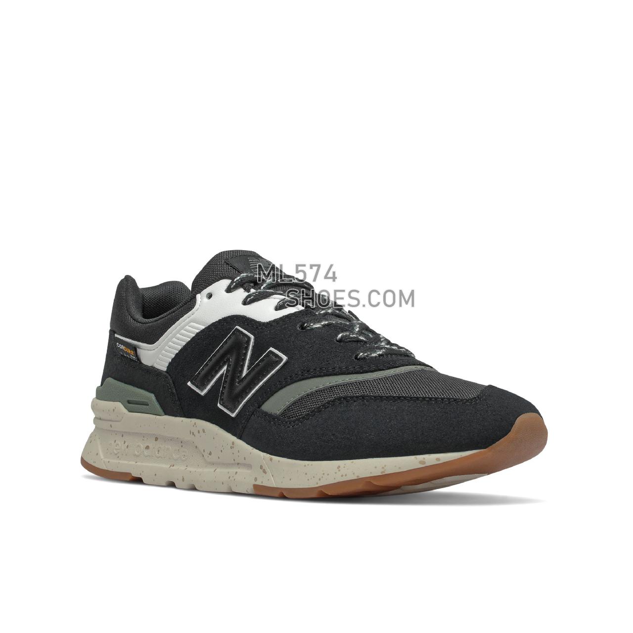 New Balance 997H - Men's Classic Sneakers - Black with Norway Spruce - CM997HPP