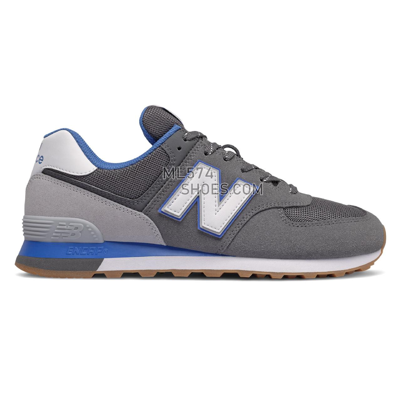 New Balance 574v2 - Men's Classic Sneakers - Lead with Faded Cobalt - ML574SKC