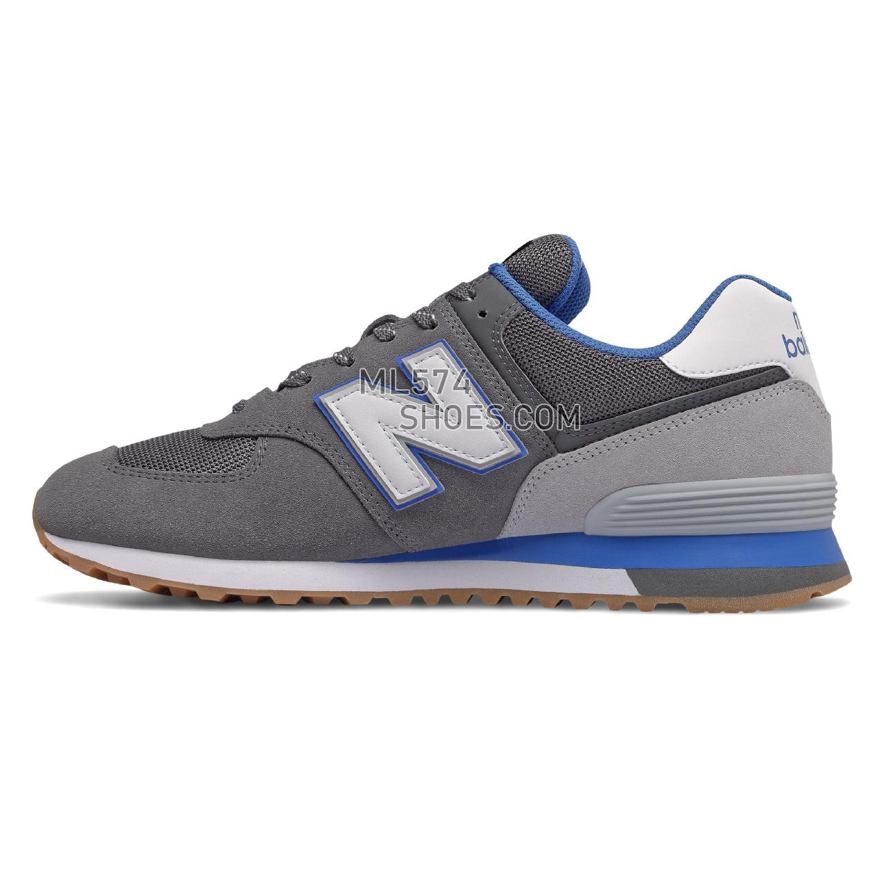 New Balance 574v2 - Men's Classic Sneakers - Lead with Faded Cobalt - ML574SKC