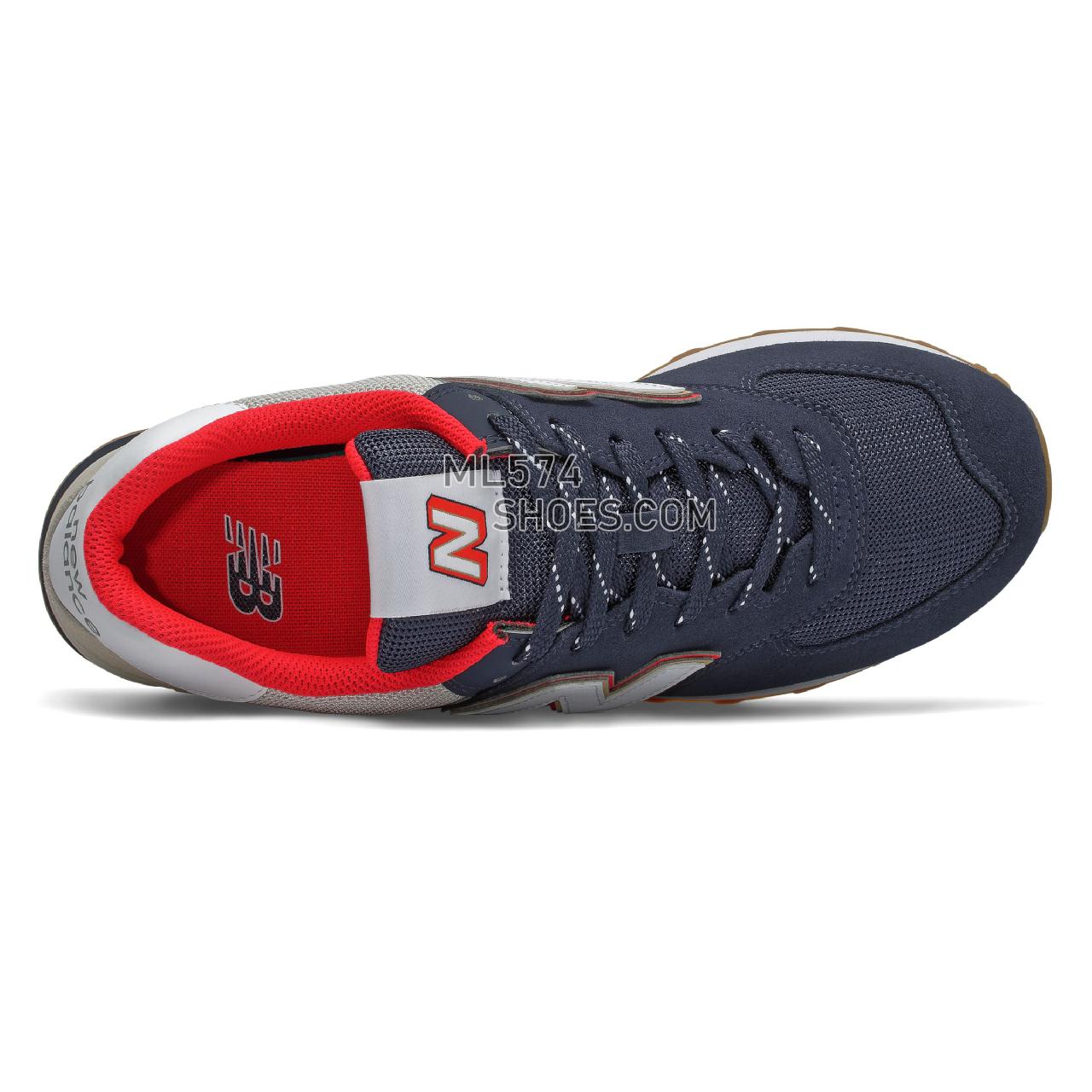 New Balance 574v2 - Men's Classic Sneakers - Nb Navy with Energy Red - ML574SKB