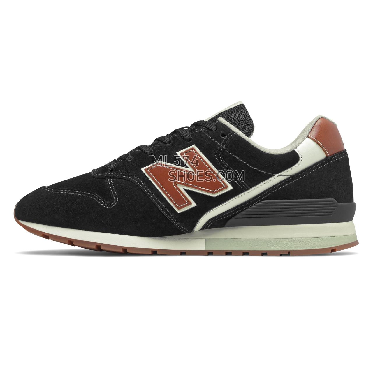 New Balance 996v2 - Men's Classic Sneakers - Black with Camel - CM996BC