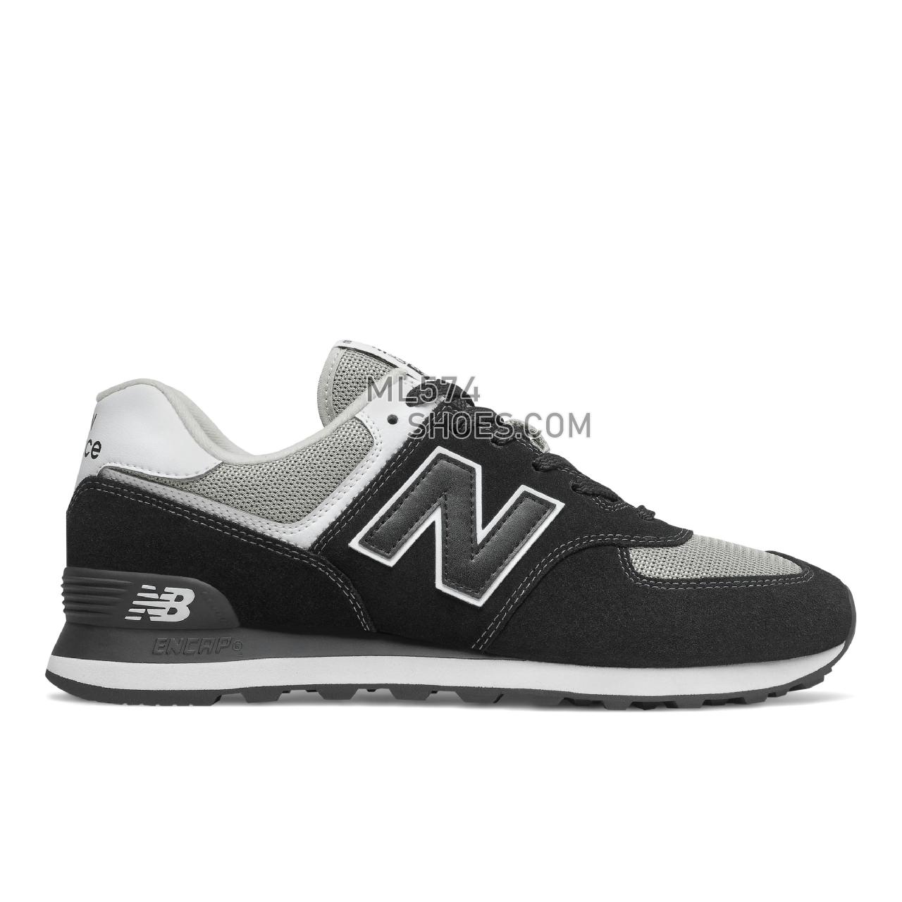 New Balance 574v2 - Men's Classic Sneakers - Black with White - ML574SSN