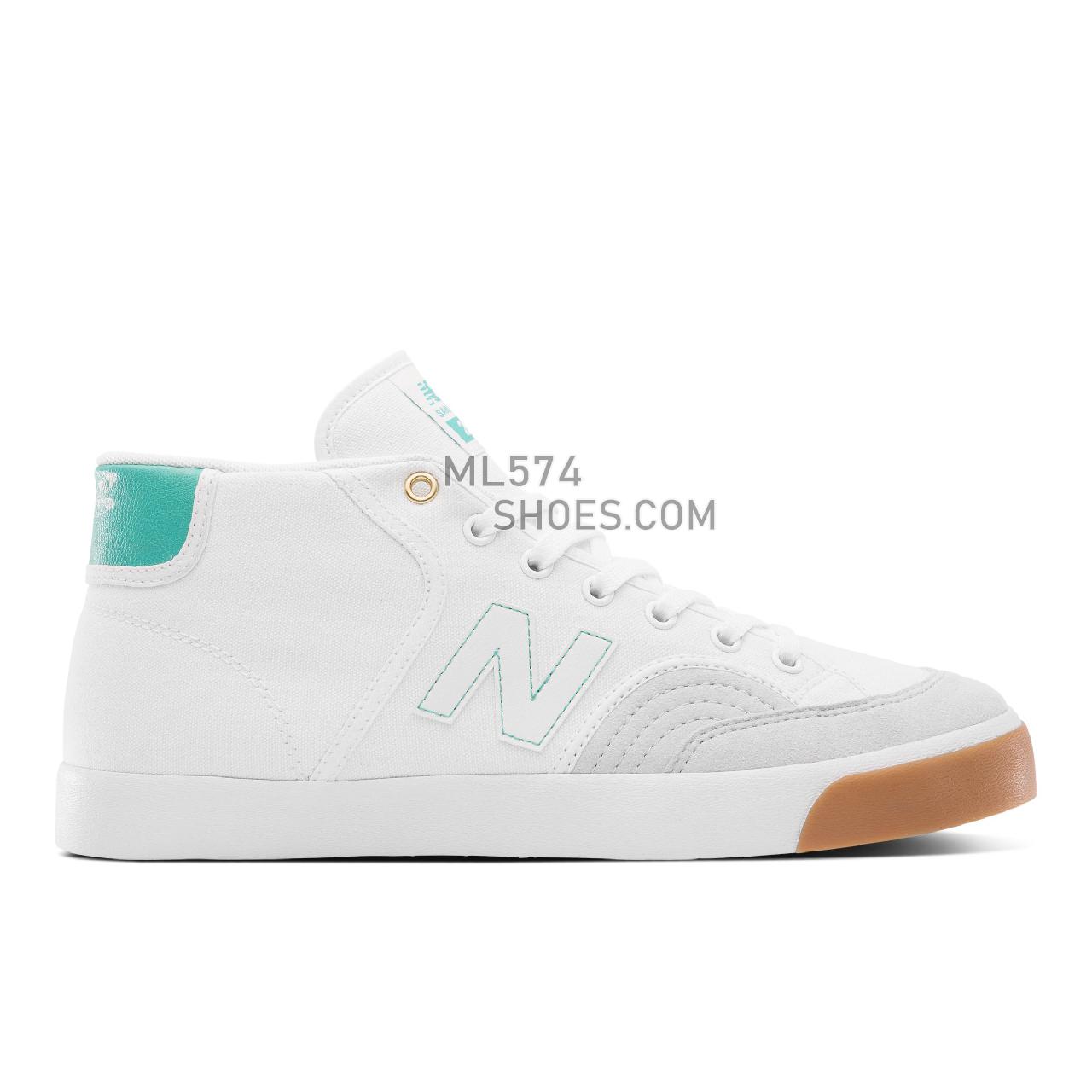 New Balance NM213 - Men's Classic Sneakers - White with Blue - NM213SAM