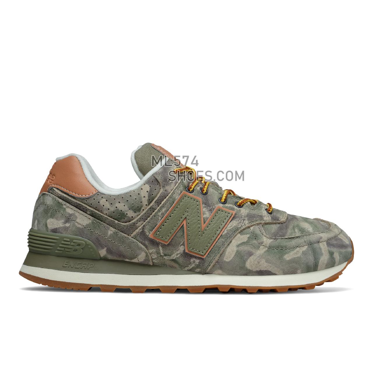 New Balance ML574XV1 - Men's Classic Sneakers - Covert Green with Incense - ML574XCM