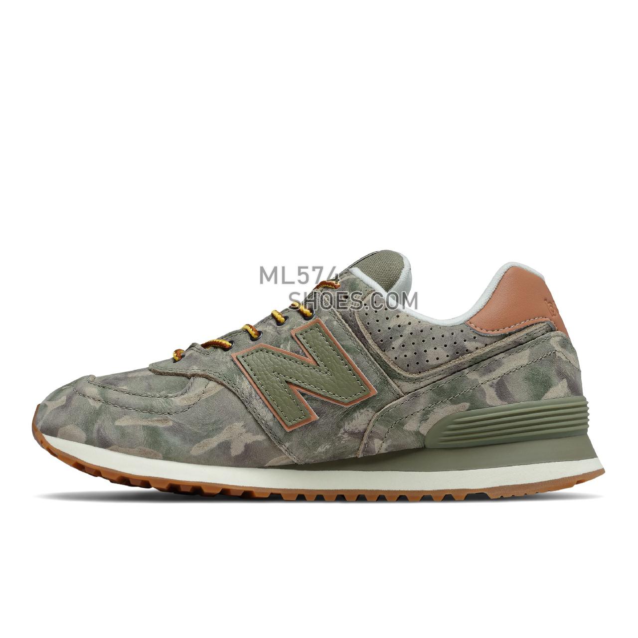 New Balance ML574XV1 - Men's Classic Sneakers - Covert Green with Incense - ML574XCM