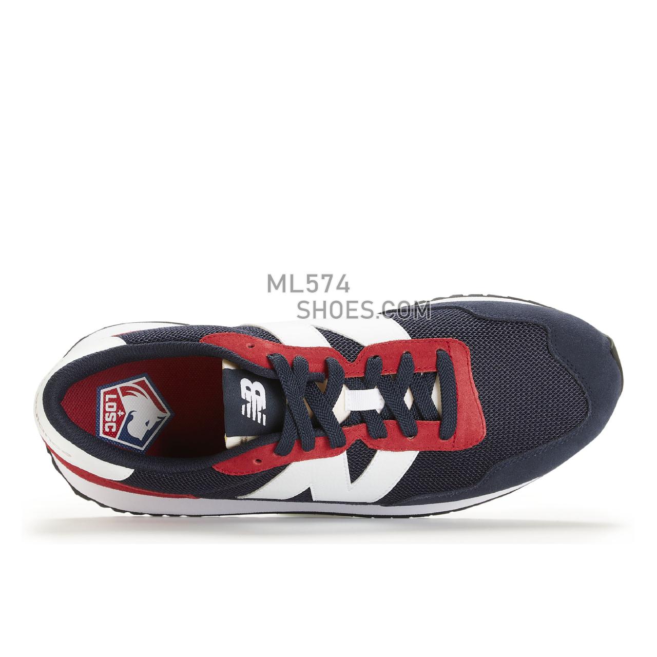 New Balance 237V1 LOSC Lille - Men's Classic Sneakers - Eclipse with Jester Red - MS237LOS