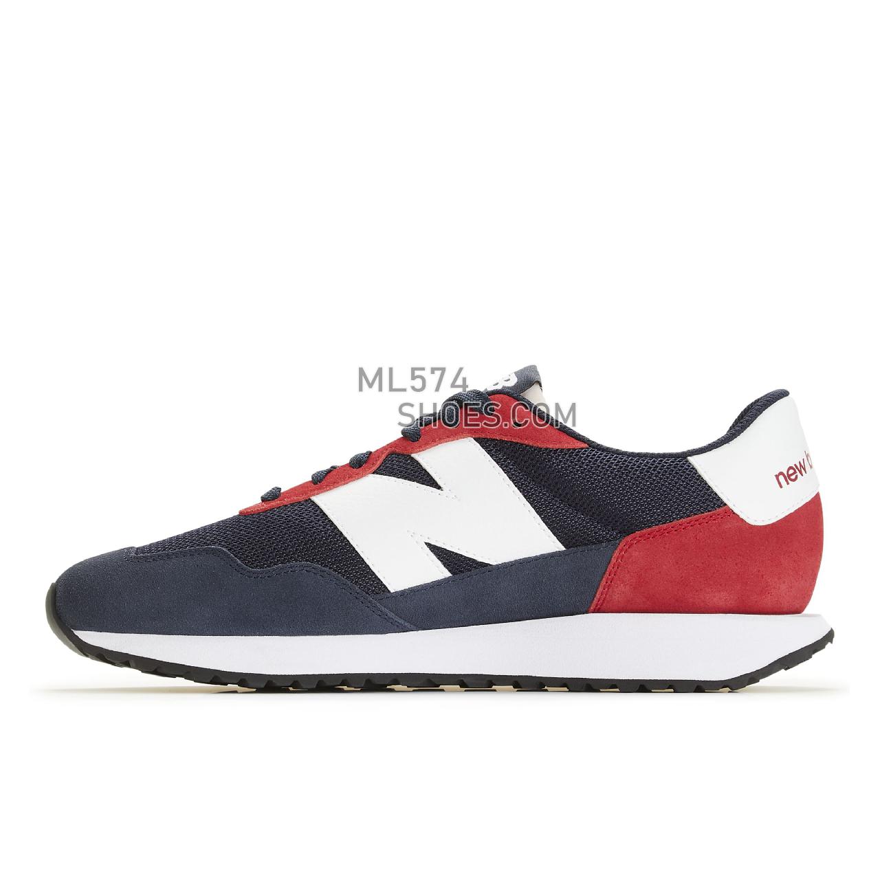 New Balance 237V1 LOSC Lille - Men's Classic Sneakers - Eclipse with Jester Red - MS237LOS