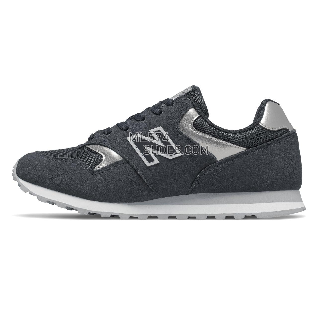 New Balance 393 - Women's Classic Sneakers - Outerspace with SILVER METALLIC - WL393MLC