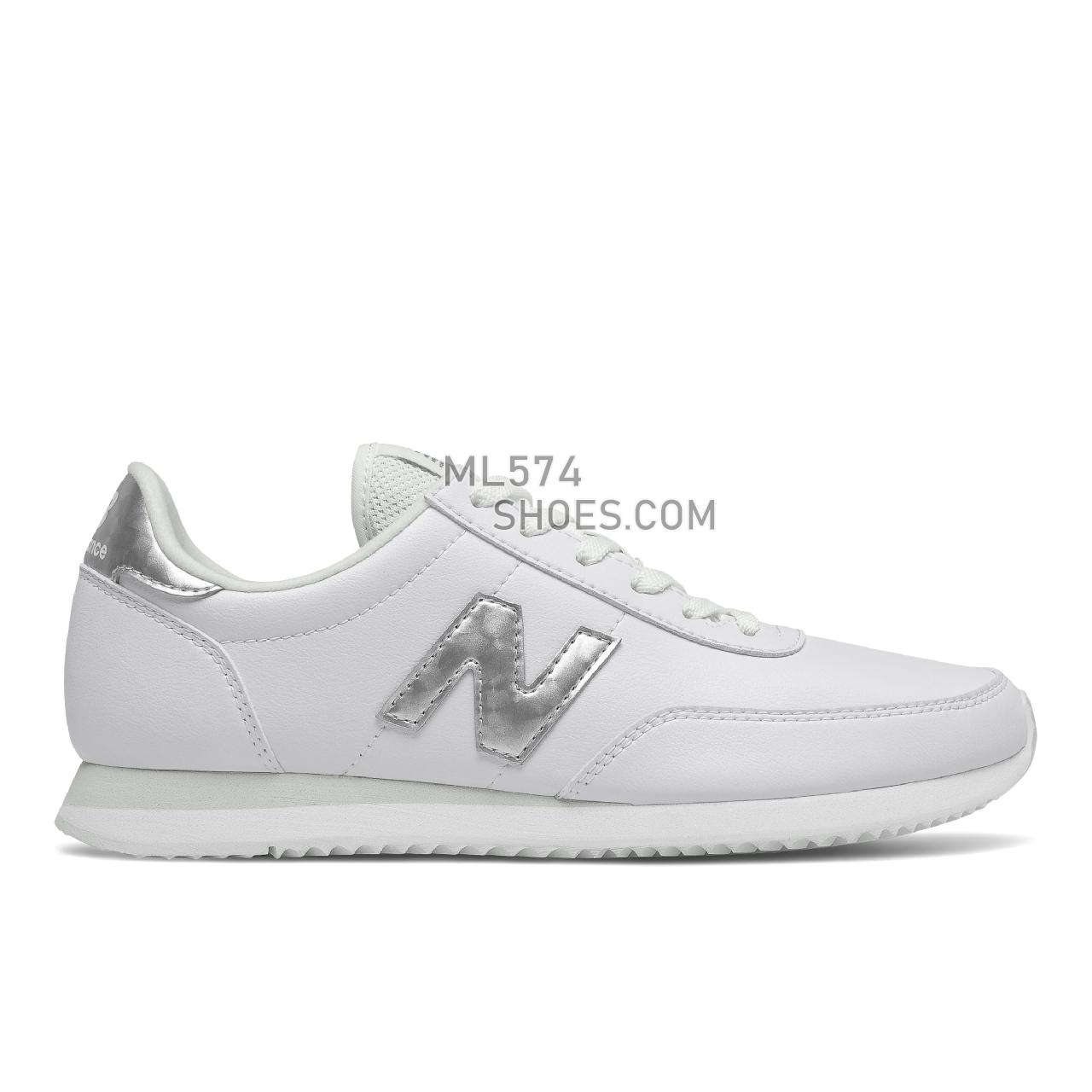 New Balance 720 - Women's Classic Sneakers - White with Silver - WL720MA1