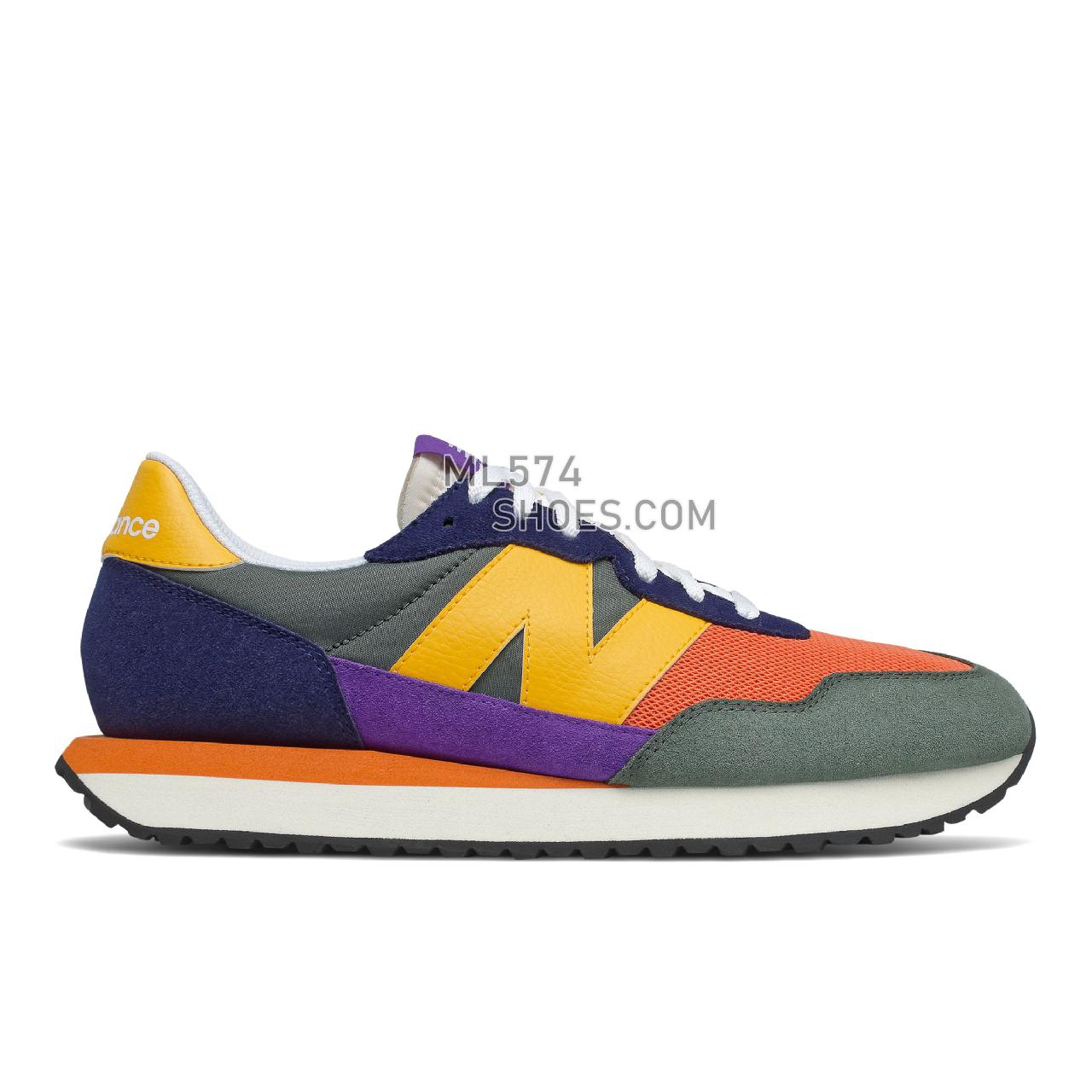 New Balance 237 - Men's Classic Sneakers - Pigment with Varsity Orange - MS237PW1