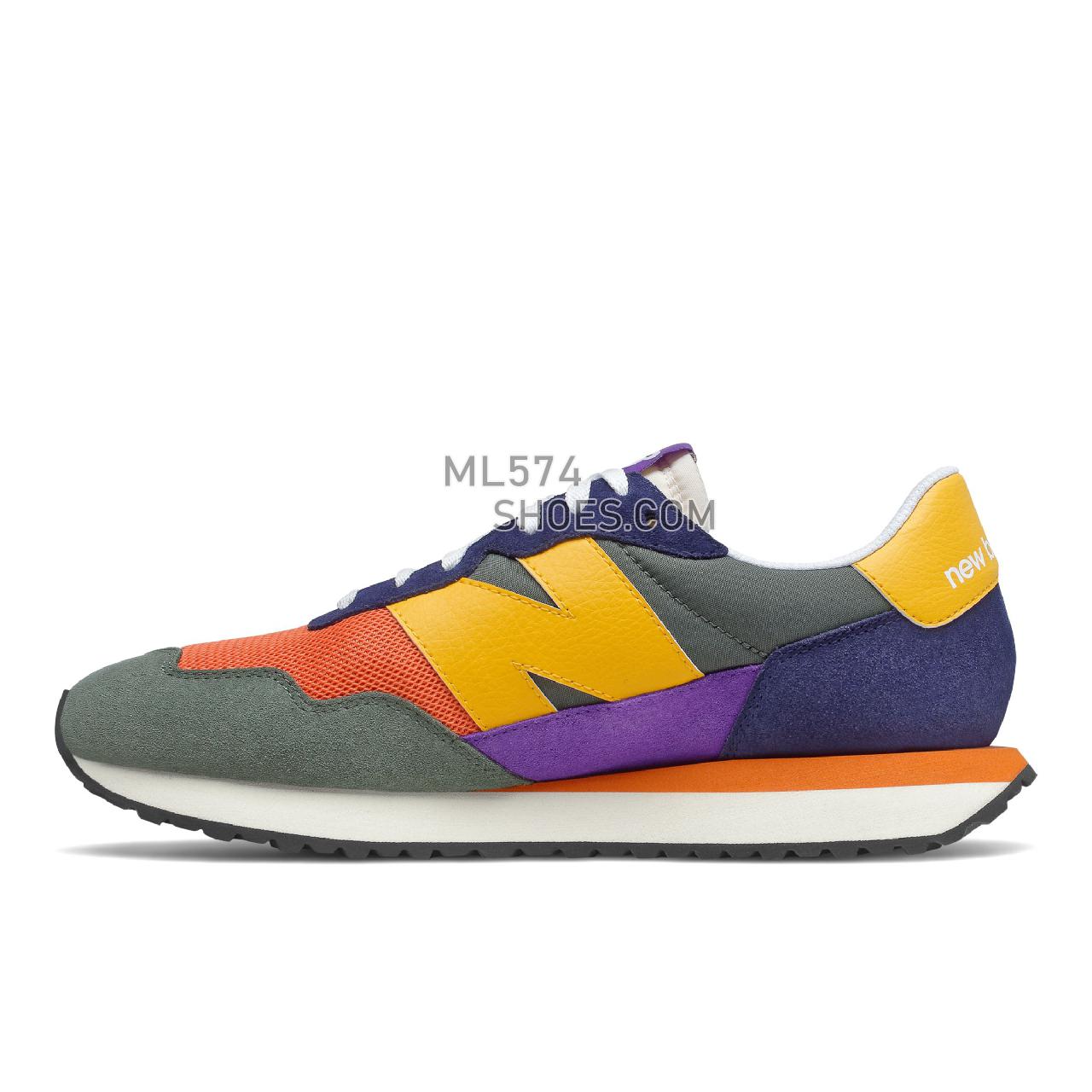 New Balance 237 - Men's Classic Sneakers - Pigment with Varsity Orange - MS237PW1