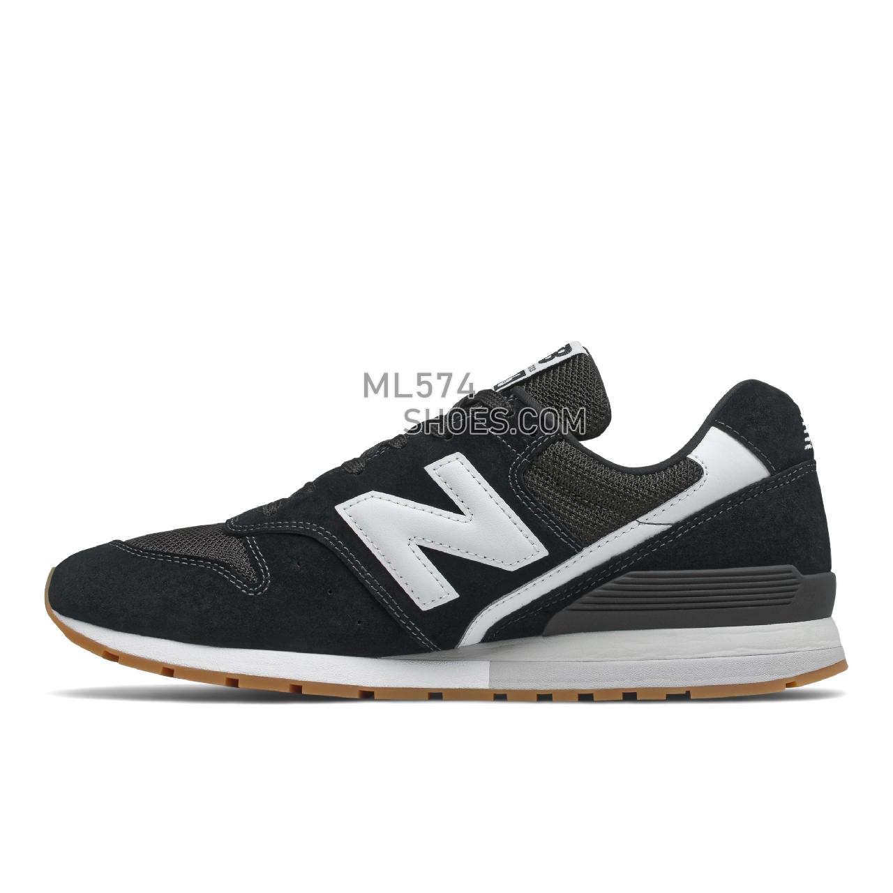 New Balance 996v2 - Men's Classic Sneakers - Black with White - CM996CPG