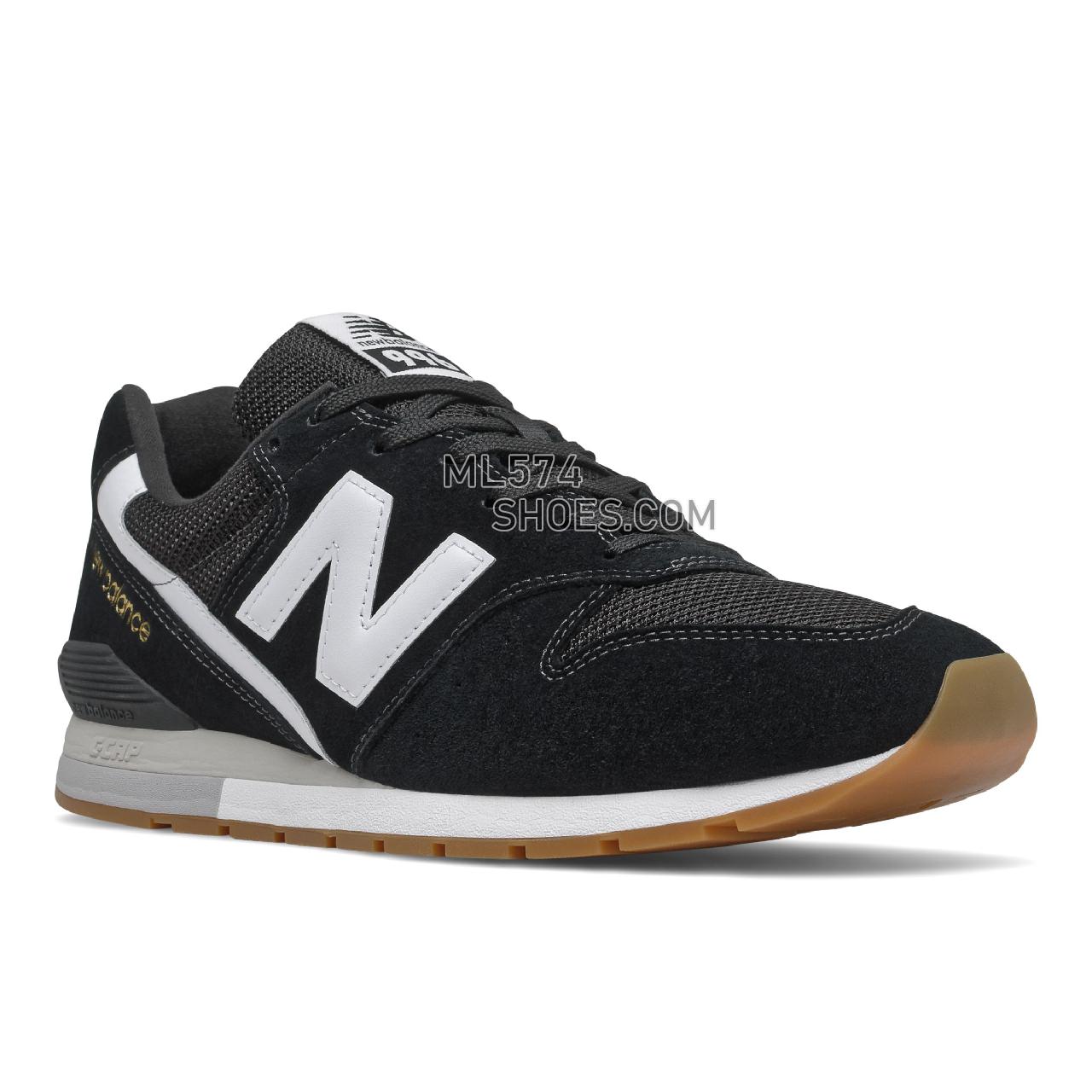 New Balance 996v2 - Men's Classic Sneakers - Black with White - CM996CPG