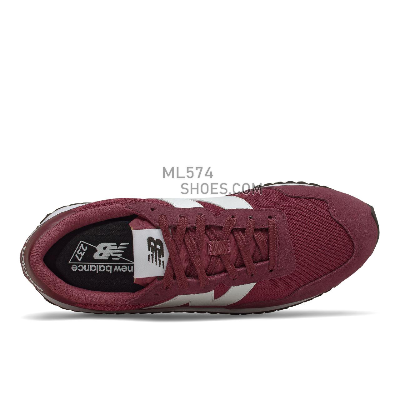 New Balance 237 - Men's Classic Sneakers - Nb Burgundy with Light Burgundy - MS237CF
