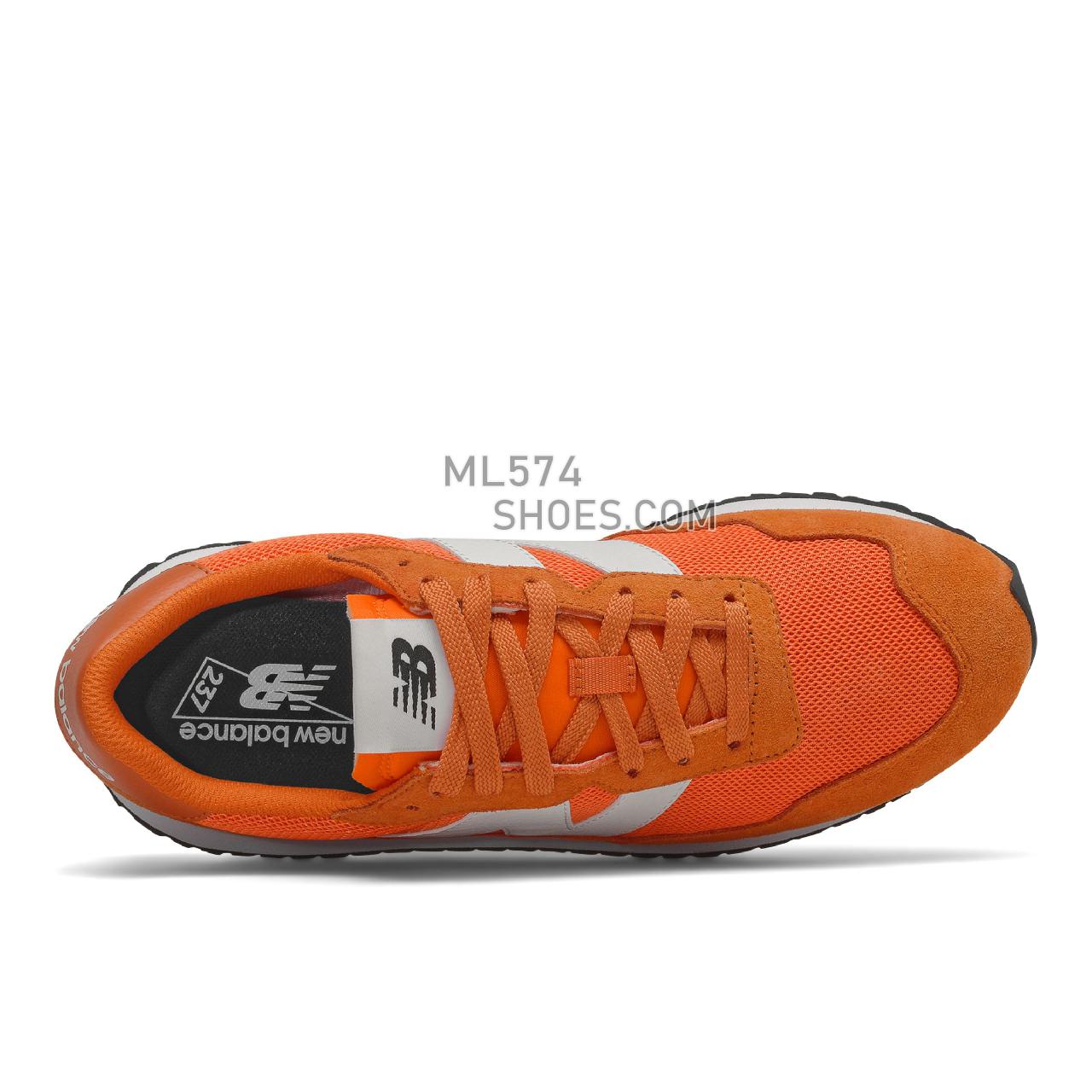 New Balance 237 - Men's Classic Sneakers - Vintage Orange with Varsity Orange - MS237CD
