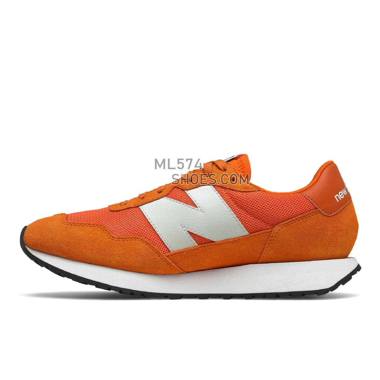 New Balance 237 - Men's Classic Sneakers - Vintage Orange with Varsity Orange - MS237CD