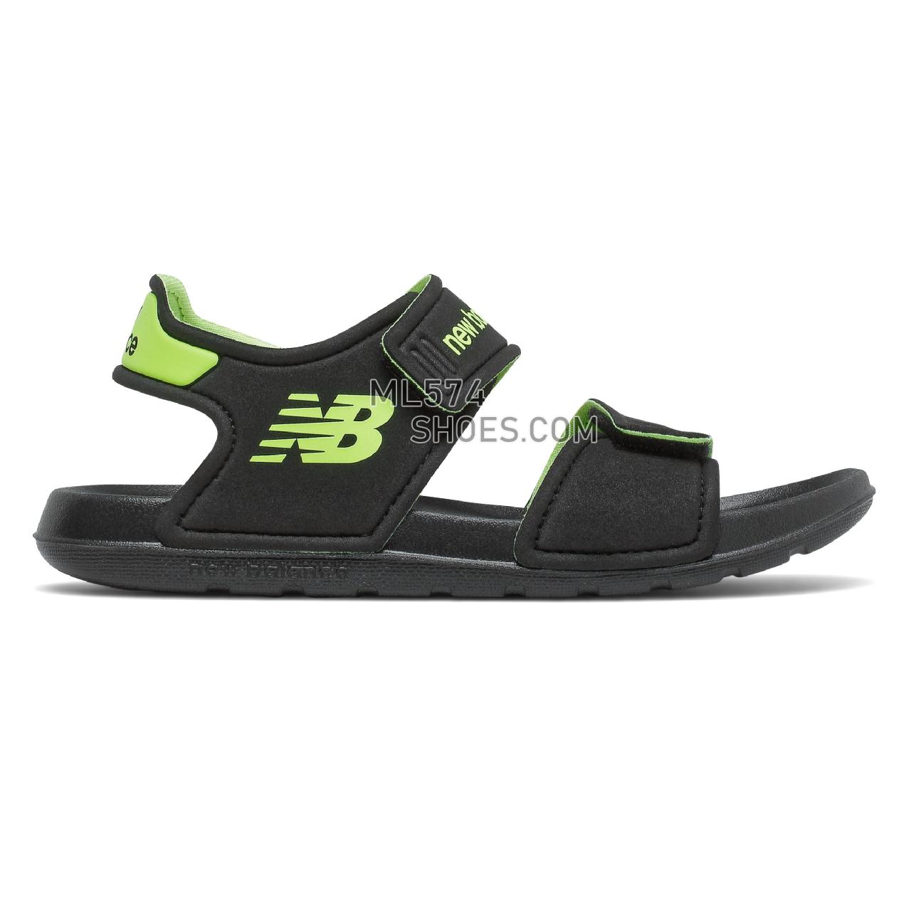 New Balance SPSD - Unisex Men's Women's Sandals - Black with Lime Glo - YOSPSDKL