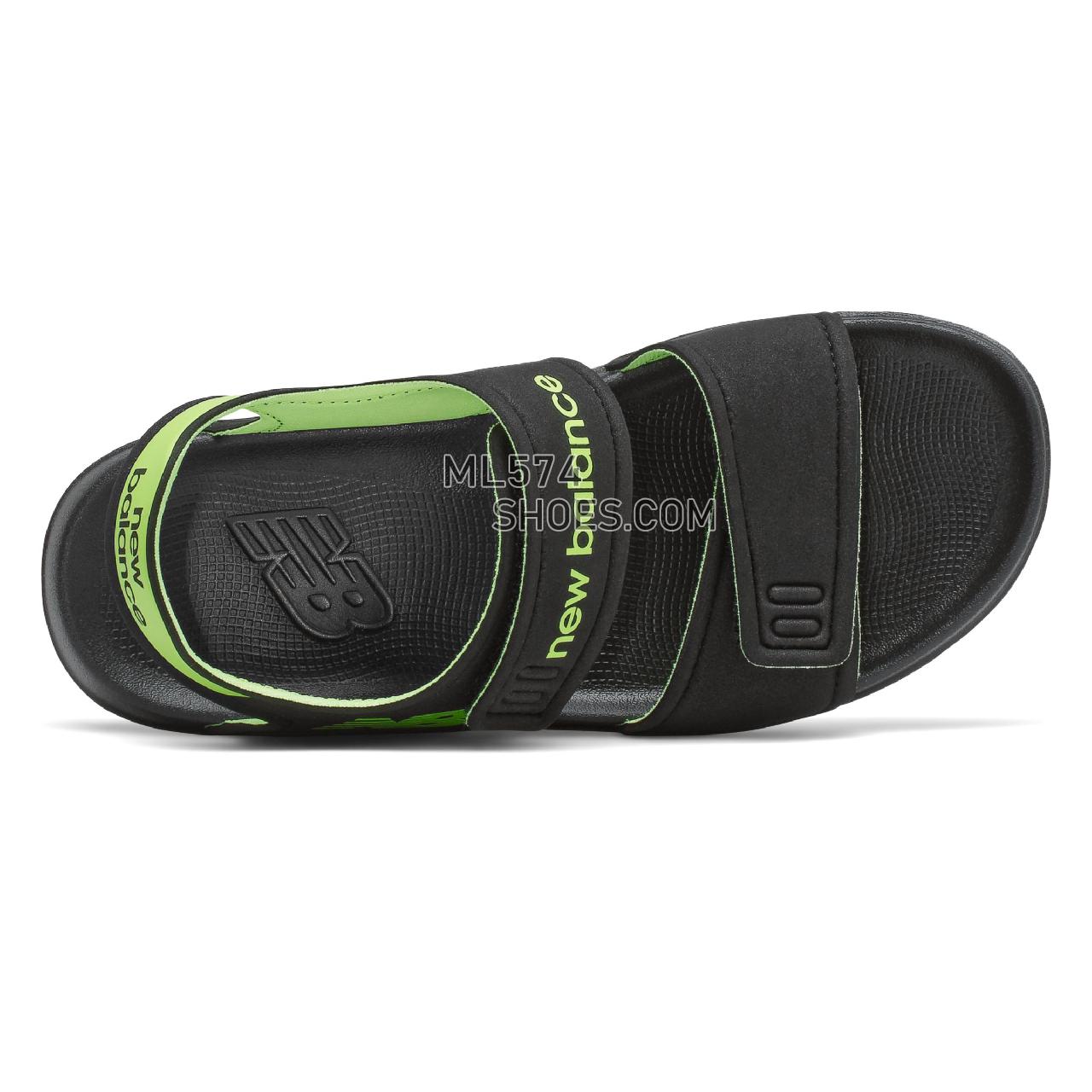 New Balance SPSD - Unisex Men's Women's Sandals - Black with Lime Glo - YOSPSDKL