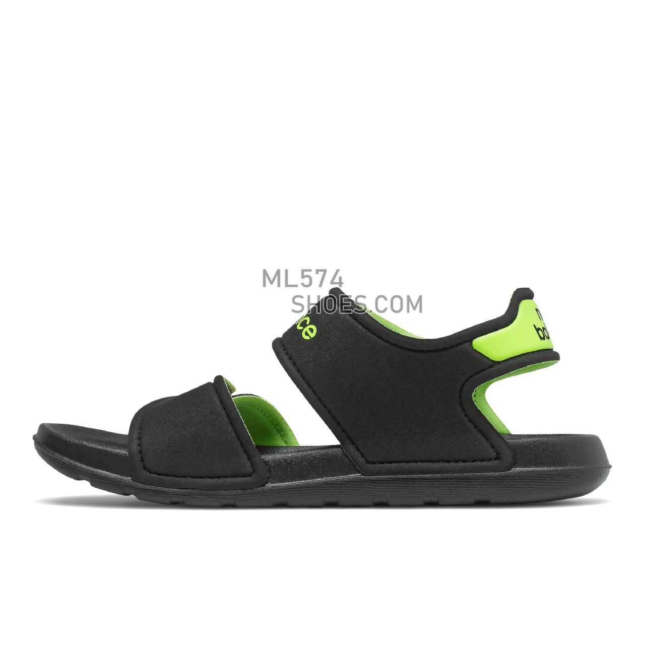 New Balance SPSD - Unisex Men's Women's Sandals - Black with Lime Glo - YOSPSDKL