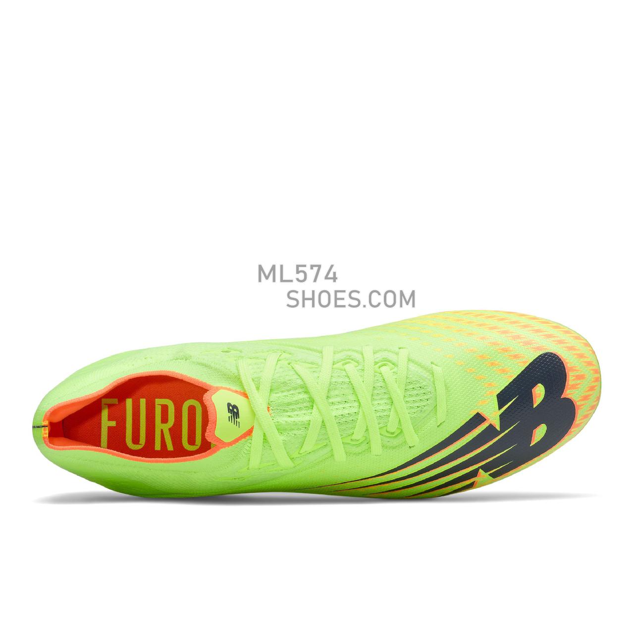 New Balance Furon v6+ Destroy FG - Men's Soccer - Bleached Lime Glo with Citrus Punch - MSF2FS65