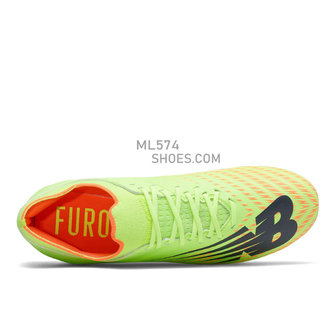 New Balance Furon v6+ Dispatch FG - Men's Soccer - Bleached Lime Glo with Citrus Punch - MSF3FS65