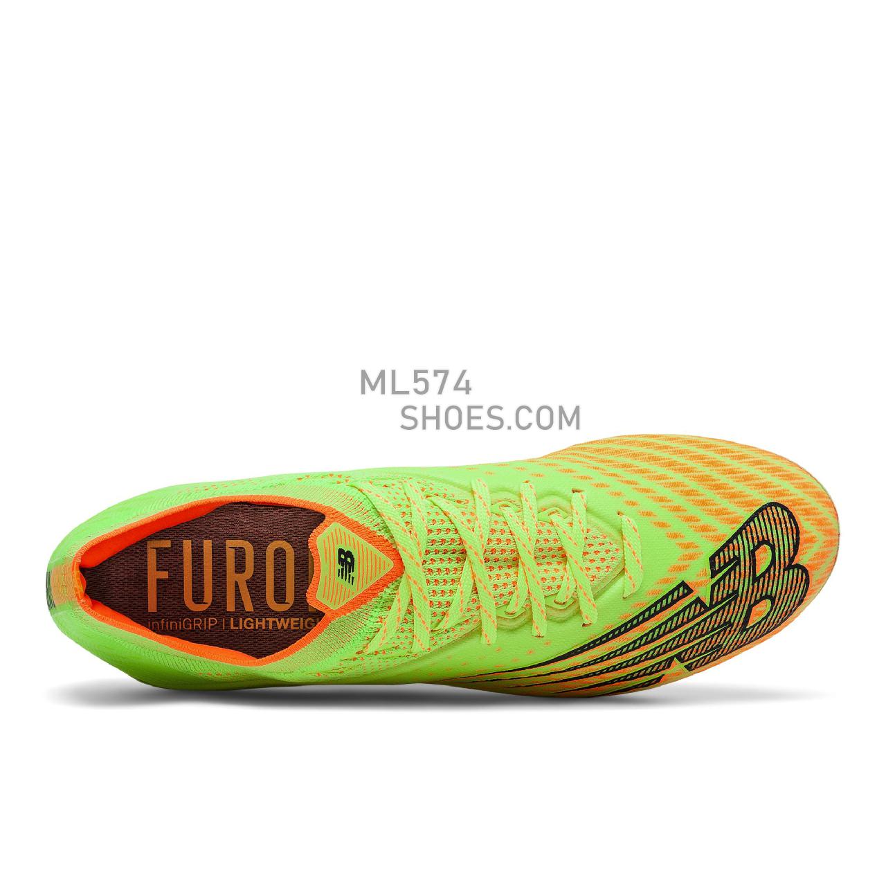 New Balance Furon v6+ Pro FG - Men's Soccer - Bleached Lime Glo with Citrus Punch - MSF1FS65