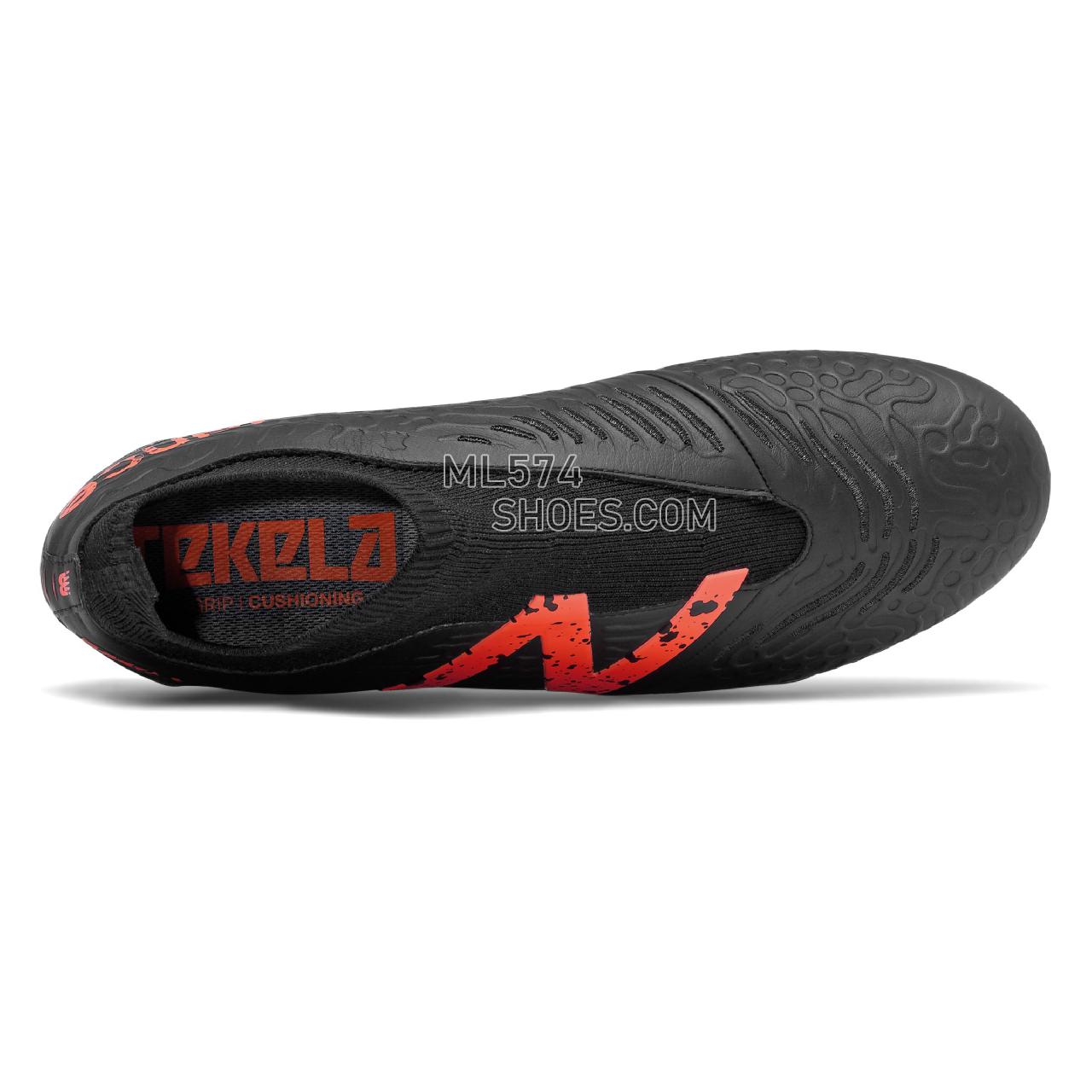 New Balance Tekela V3 Pro Leather FG - Men's Soccer - Black with Dynomite - MSTKFBD3