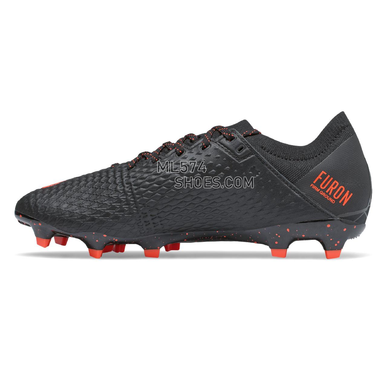 New Balance Furon v6 Pro LEATHER FG - Men's Soccer - Black with Dynomite - MSFKFBD6