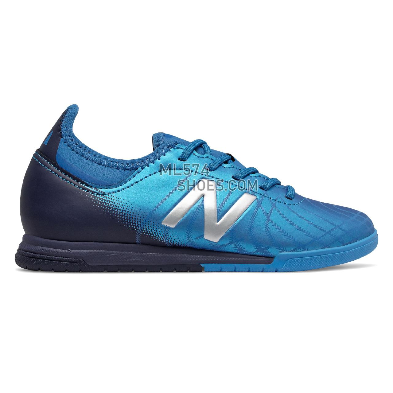 New Balance TEKELA V2 MAGIQUE JNR IN - Unisex Men's Women's Indoor FootBall Boots - Vision blue with neo classic blue and team navy - JSTTIVC2