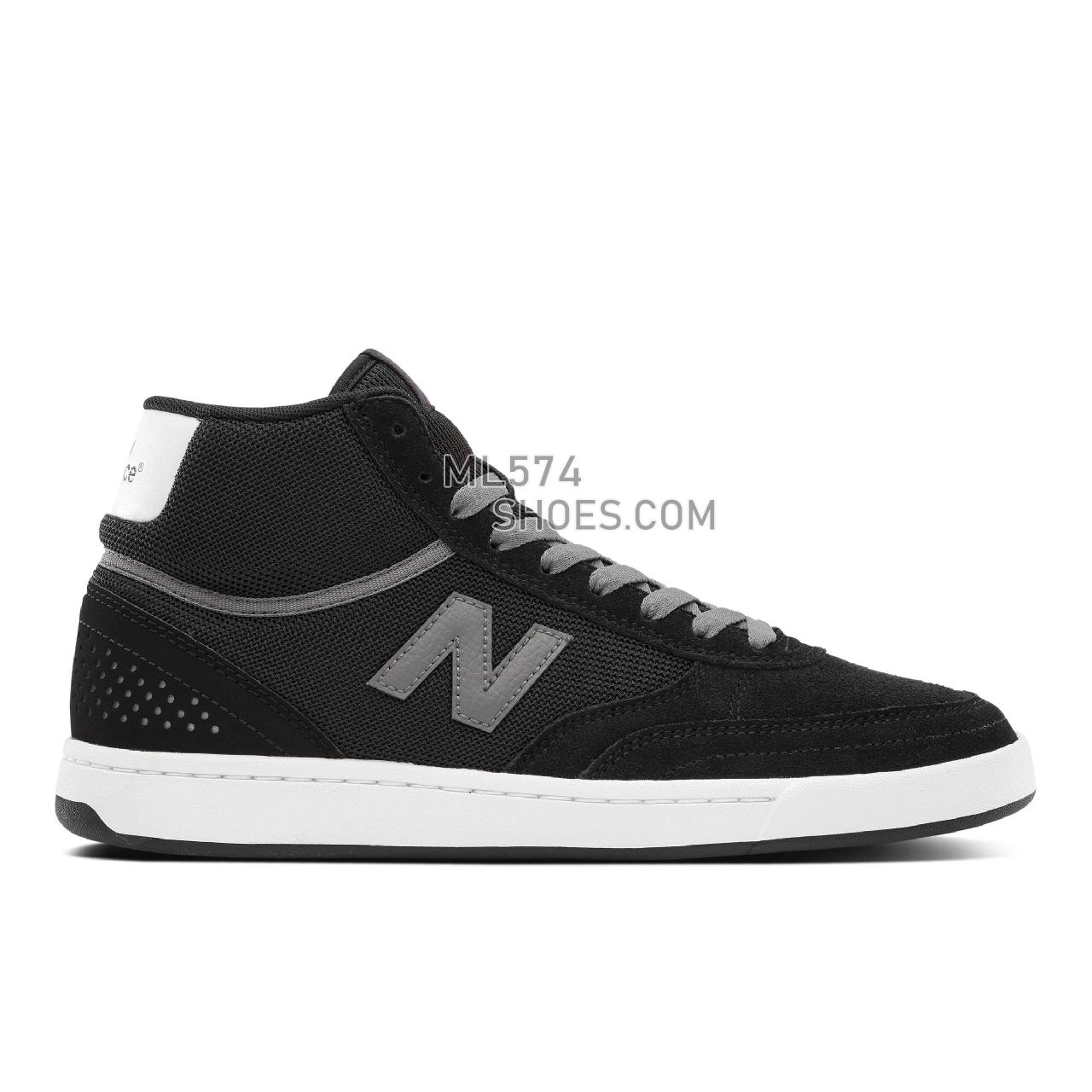New Balance NB NUMERIC 440 HIGH - Men's Court Classics - Black with Grey - NM440HBP
