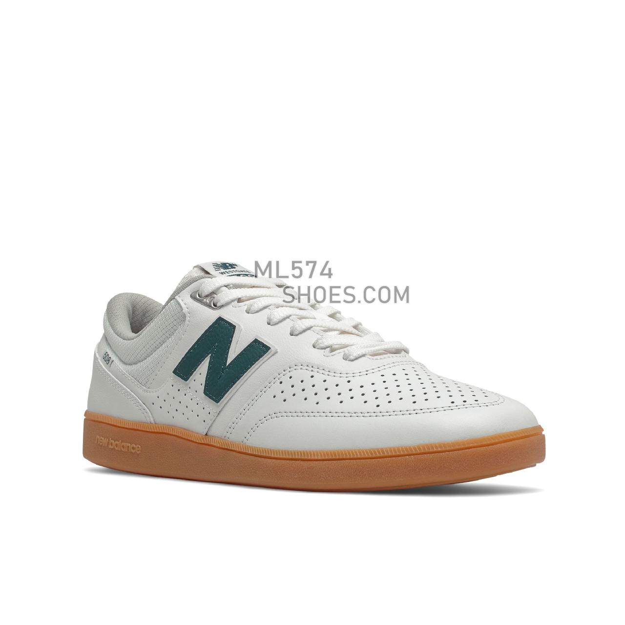 New Balance NB NUMERIC BRANDON WESTGATE 508 - Men's Court Classics - White with Teal - NM508RPT