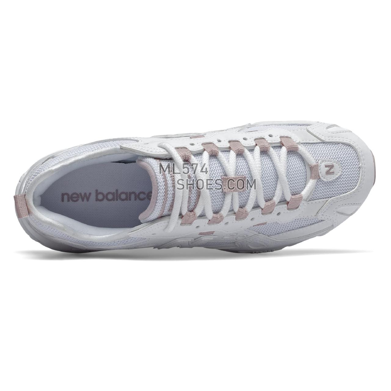 New Balance WL827V2 - Women's Sport Style Sneakers - White with Saturn Pink - WL827BBC
