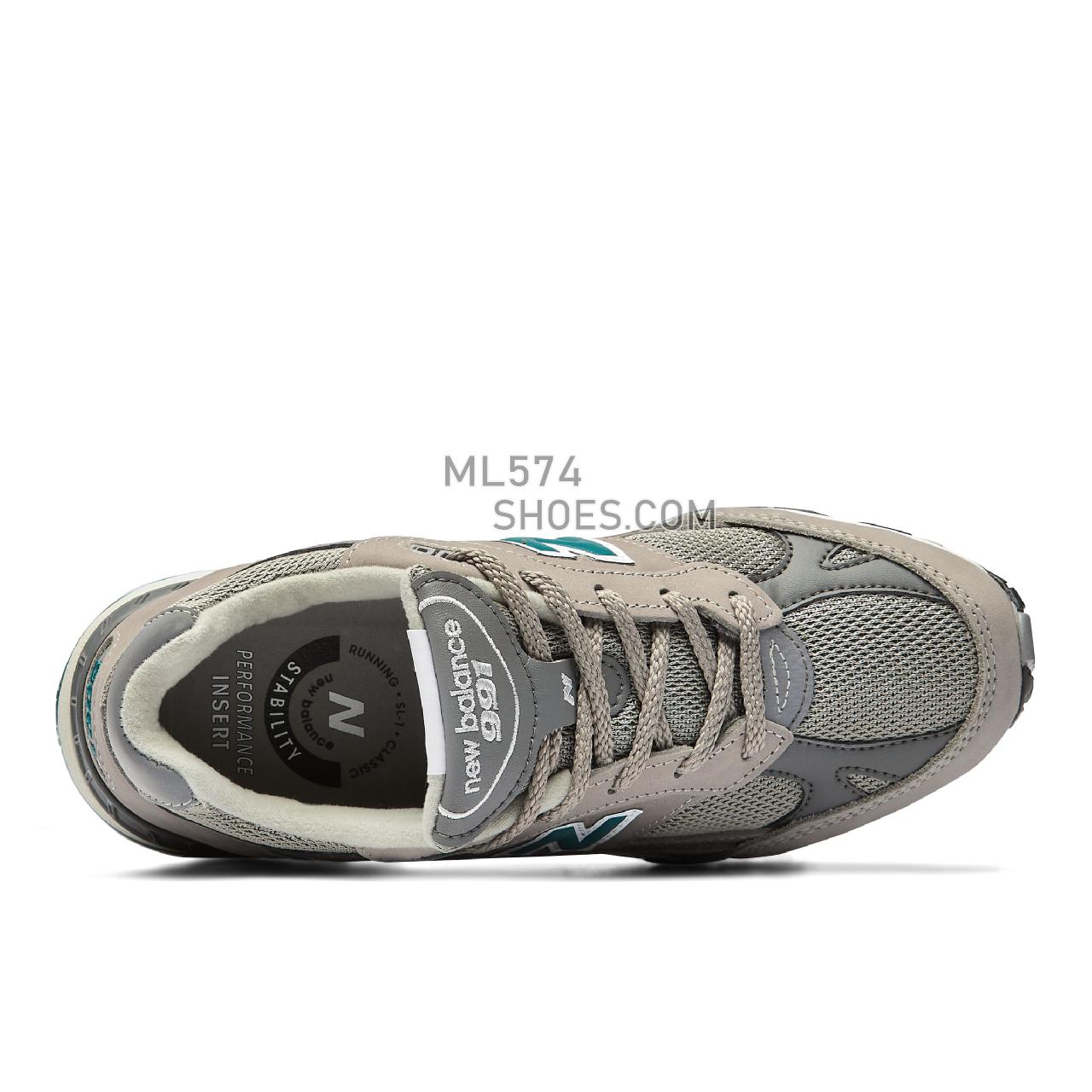 New Balance Made in UK 991 - Women's Made in USA And UK Sneakers - Grey with Emerald and White - W991ANI