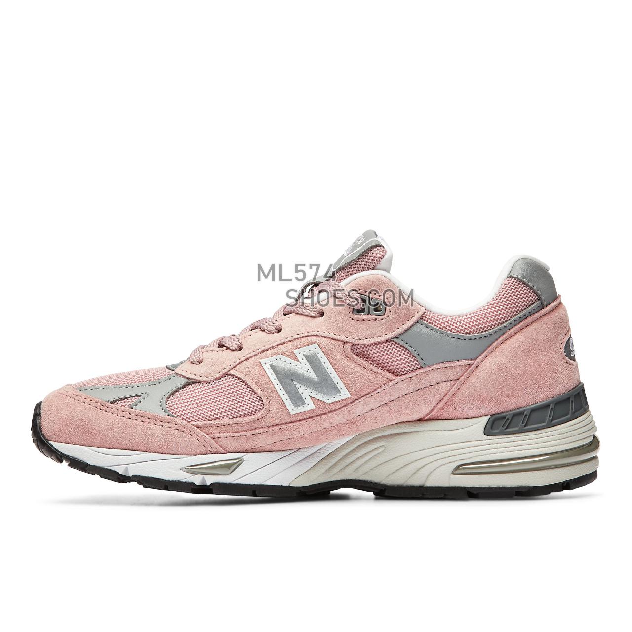 New Balance Made in UK 991 - Women's Made in USA And UK Sneakers - Pink with Grey and White - W991PNK