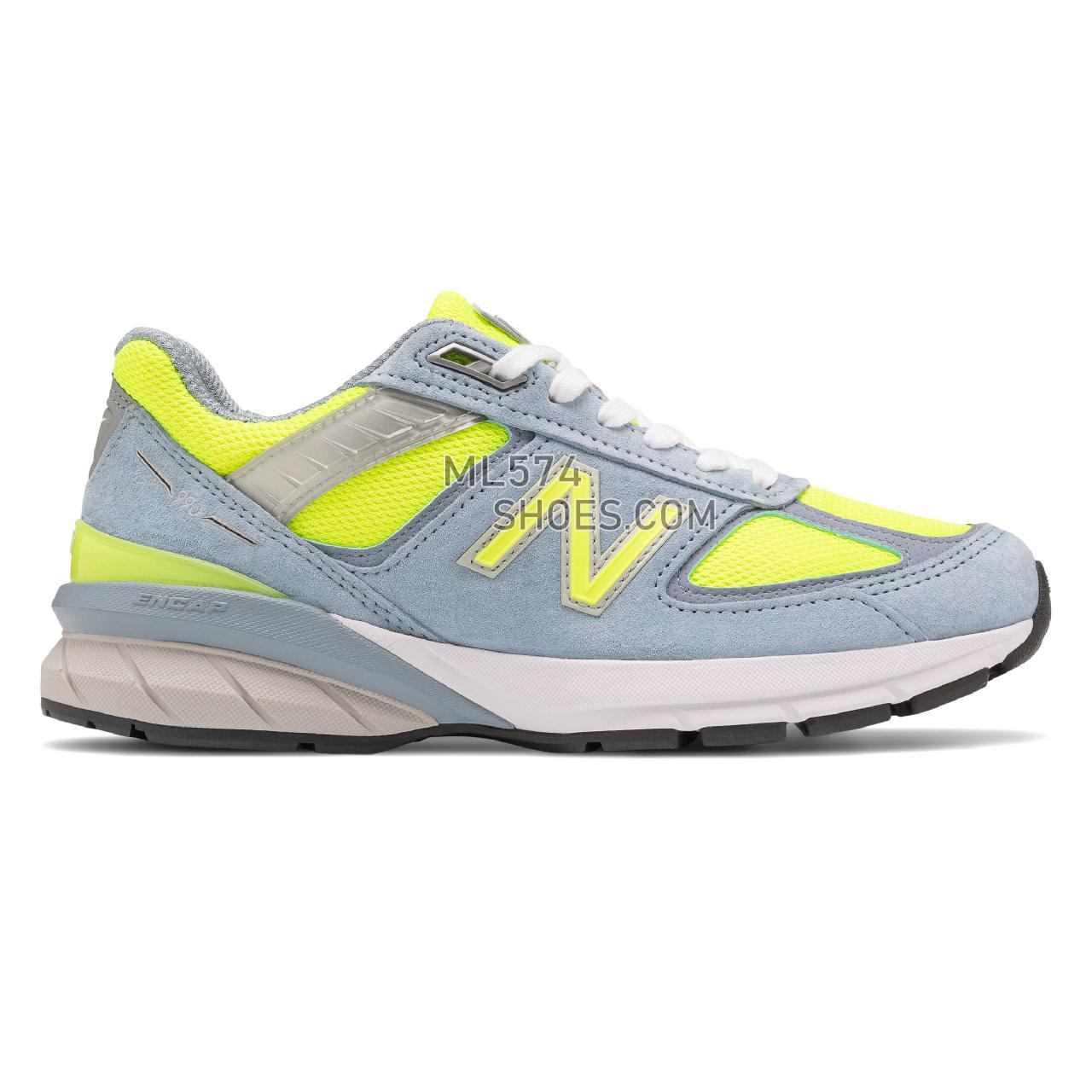 New Balance Made in USA 990v5 - Women's Made in USA And UK Sneakers - Grey with Hi-lite - W990GH5
