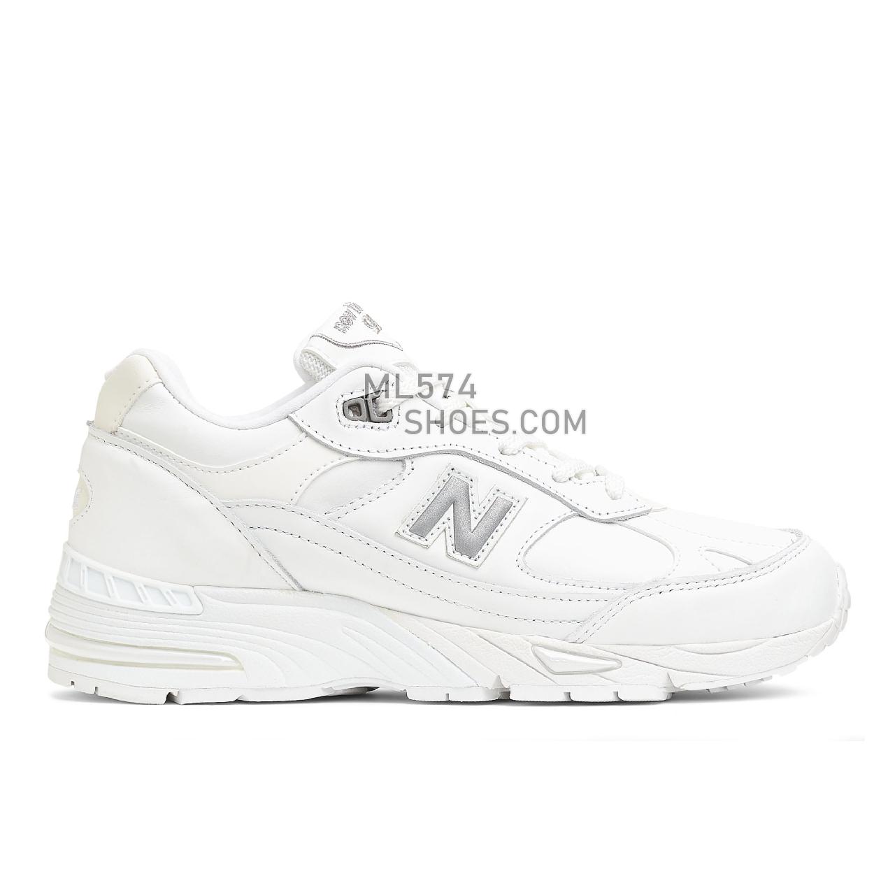 New Balance Made in UK 991 - Women's Made in USA And UK Sneakers - White with Grey - W991TW