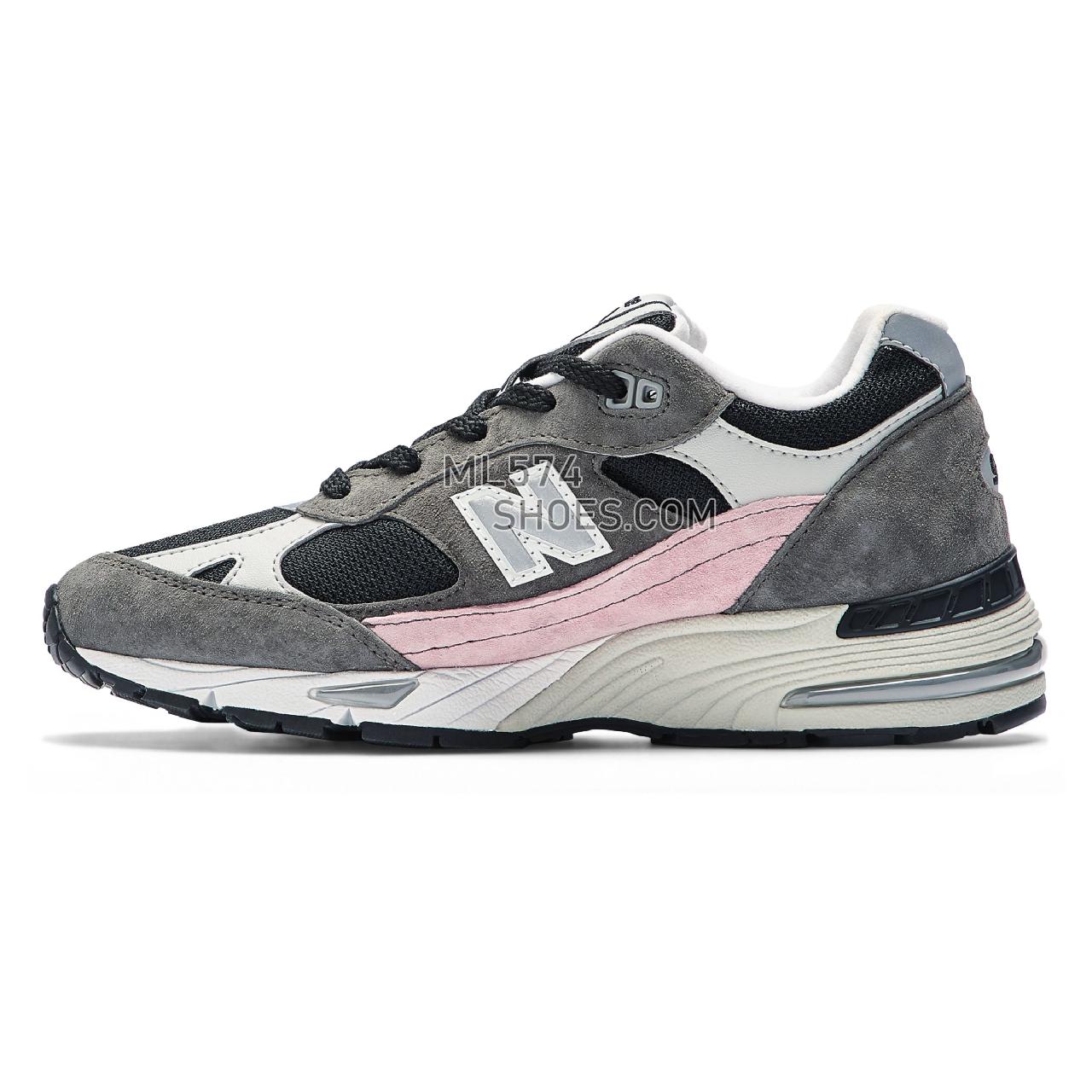 New Balance Made in UK 991 - Women's Made in USA And UK Sneakers - Black with Grey and Beige - W991KWG