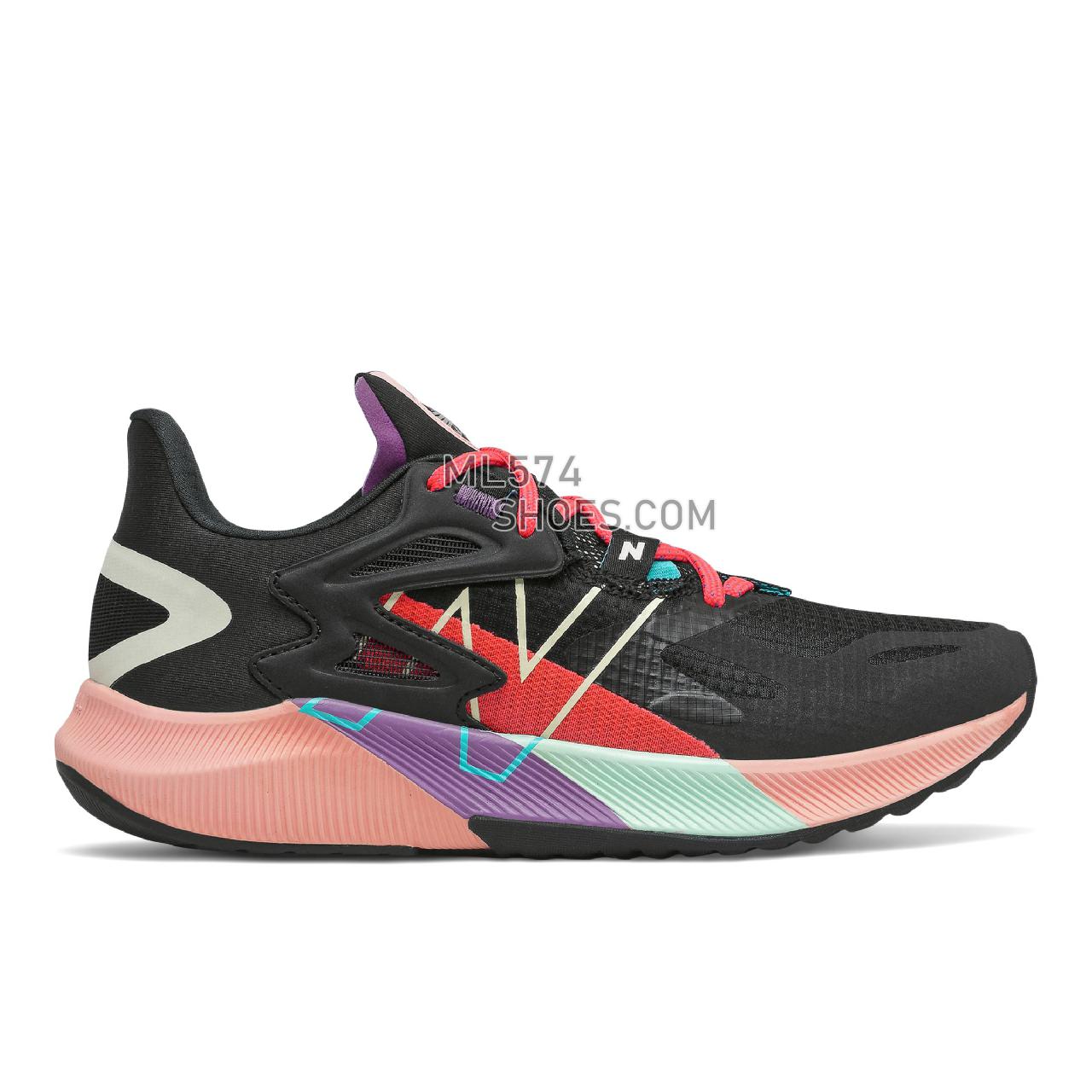 New Balance FuelCell Propel RMX - Women's Fuelcell Sleek And LightWeight - Black with Vivid Coral and Cloud Pink - WPRMXCM
