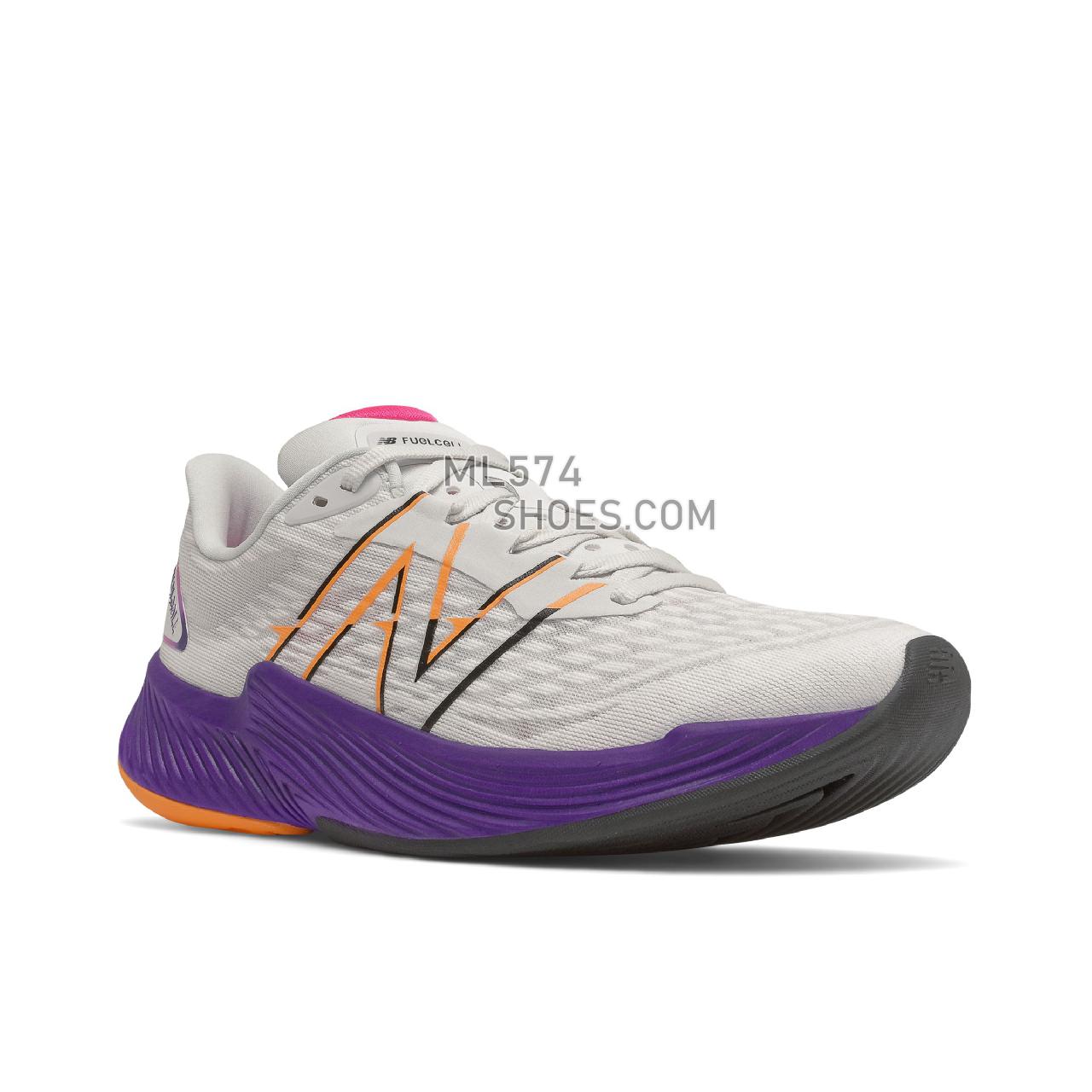 New Balance FuelCell Prism v2 - Women's Fuelcell Sleek And LightWeight - White with Deep Violet - WFCPZLV2