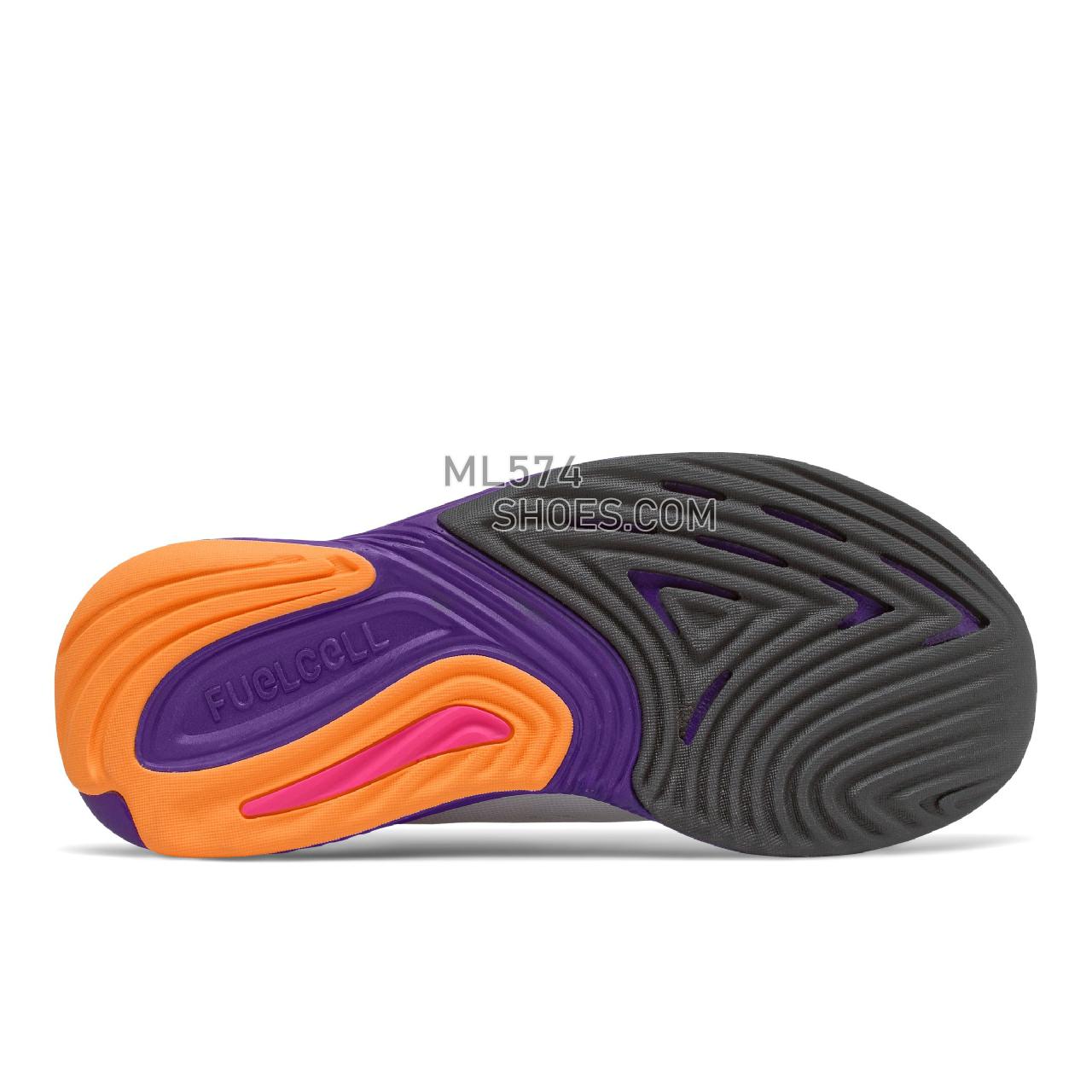 New Balance FuelCell Prism v2 - Women's Fuelcell Sleek And LightWeight - White with Deep Violet - WFCPZLV2