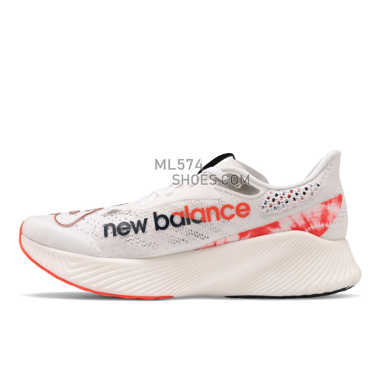 New Balance FuelCell RC Elite v2 - Women's Fuelcell Sleek And LightWeight - White with Neo Flame - WRCELZ2