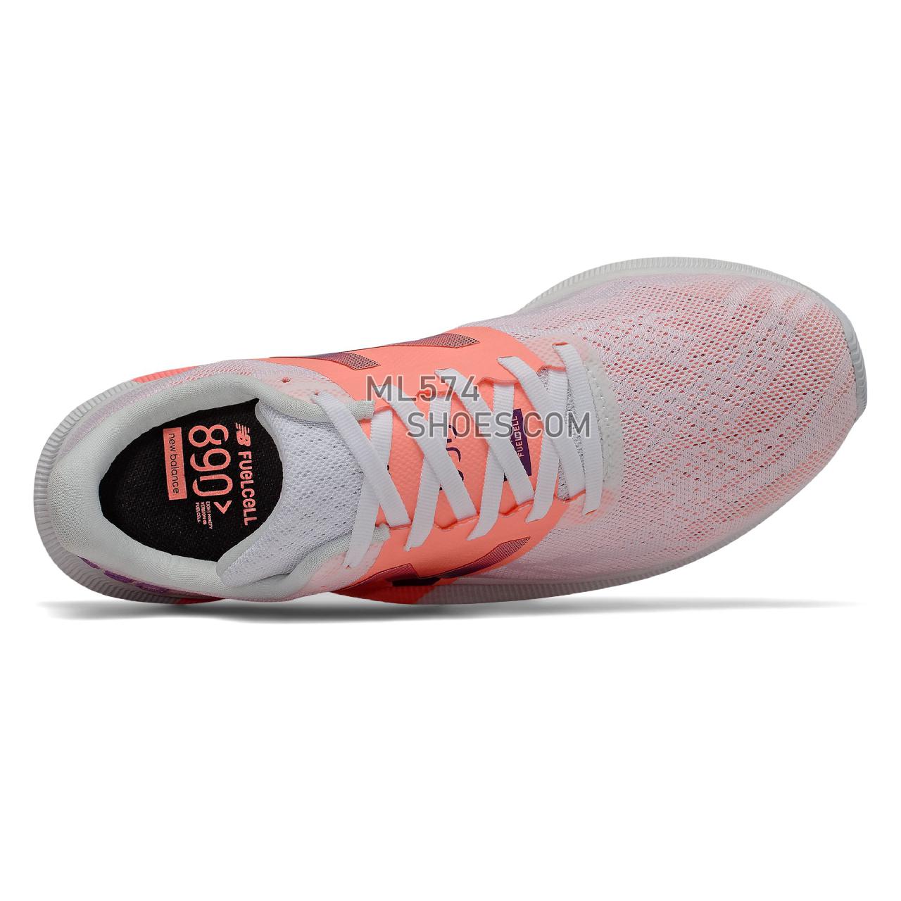 New Balance FuelCell 890v8 - Women's 800 Series - Moon Dust with Ginger Pink and Plum - W890SP8