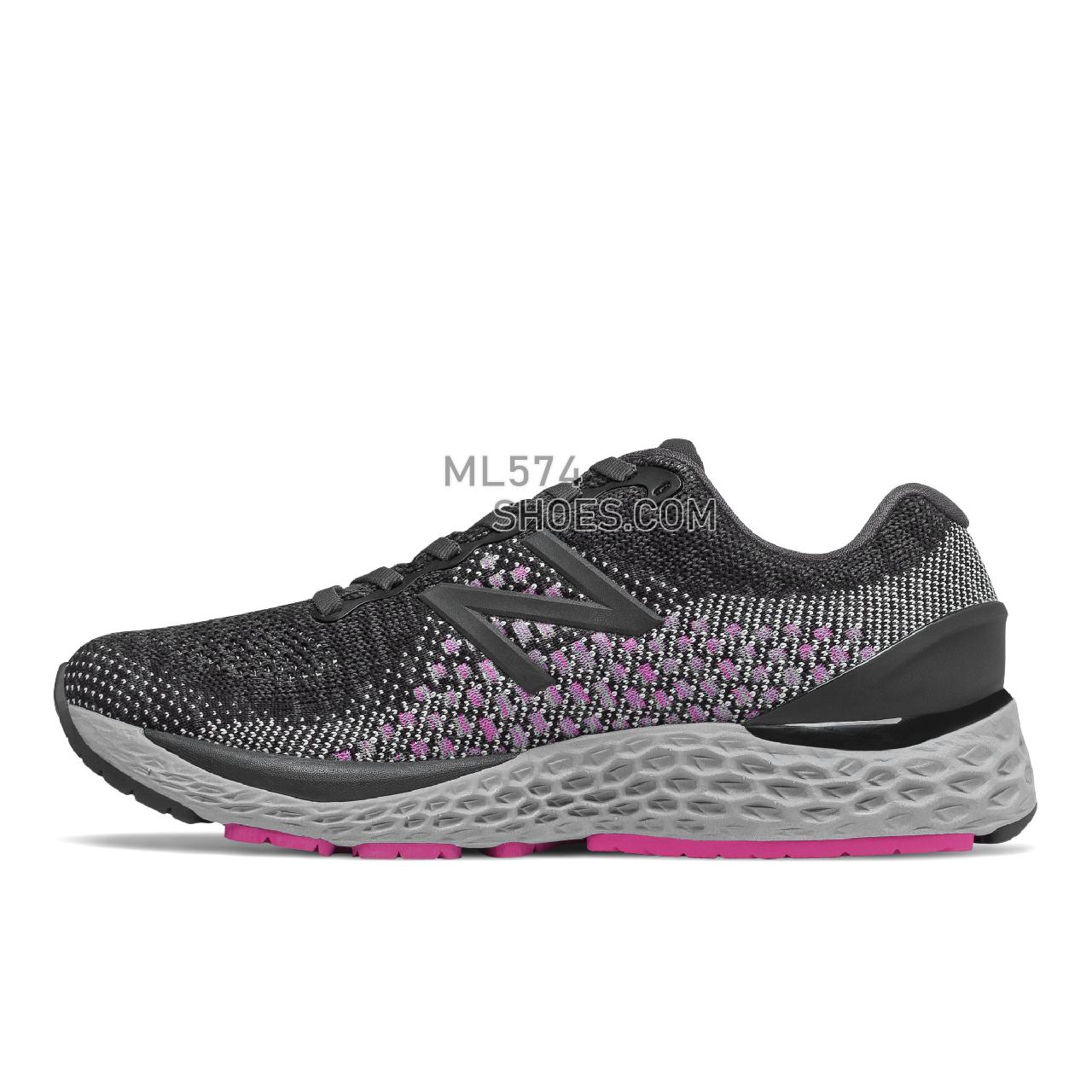 New Balance Fresh Foam 880v10 GTX - Women's 800 Series - Black with Thunder and Poison Berry - W880GX10