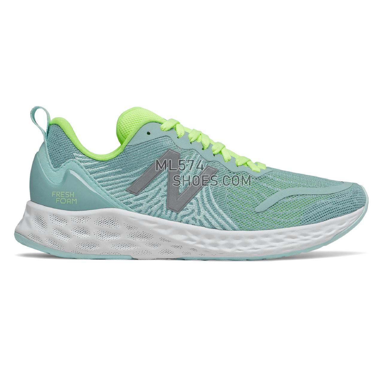 New Balance Fresh Foam Tempo - Women's Trail Running - Storm Blue with Lime Glo and Glacier - WTMPOSL