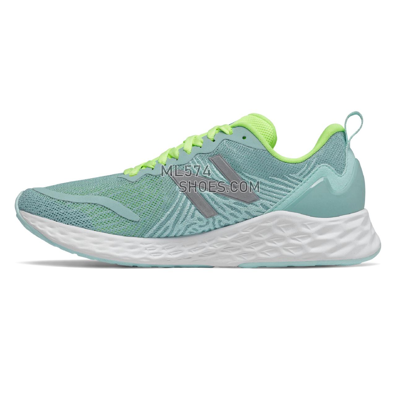 New Balance Fresh Foam Tempo - Women's Trail Running - Storm Blue with Lime Glo and Glacier - WTMPOSL