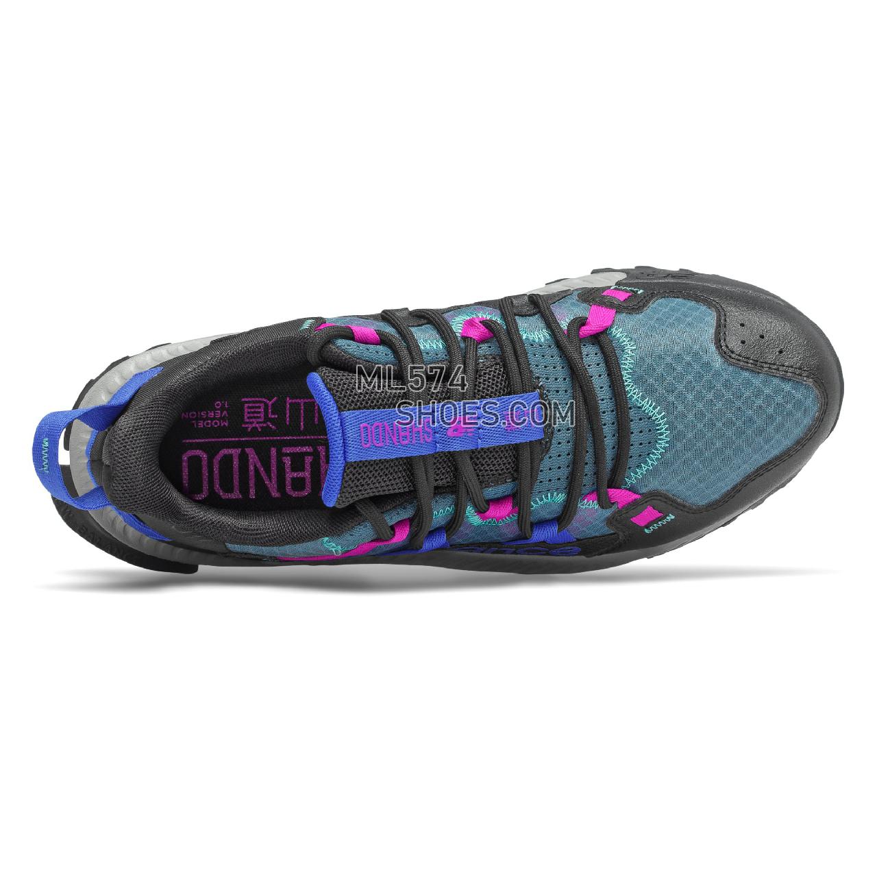 New Balance Shando - Women's Trail Running - Black with Cobalt and Poison Berry - WTSHALB