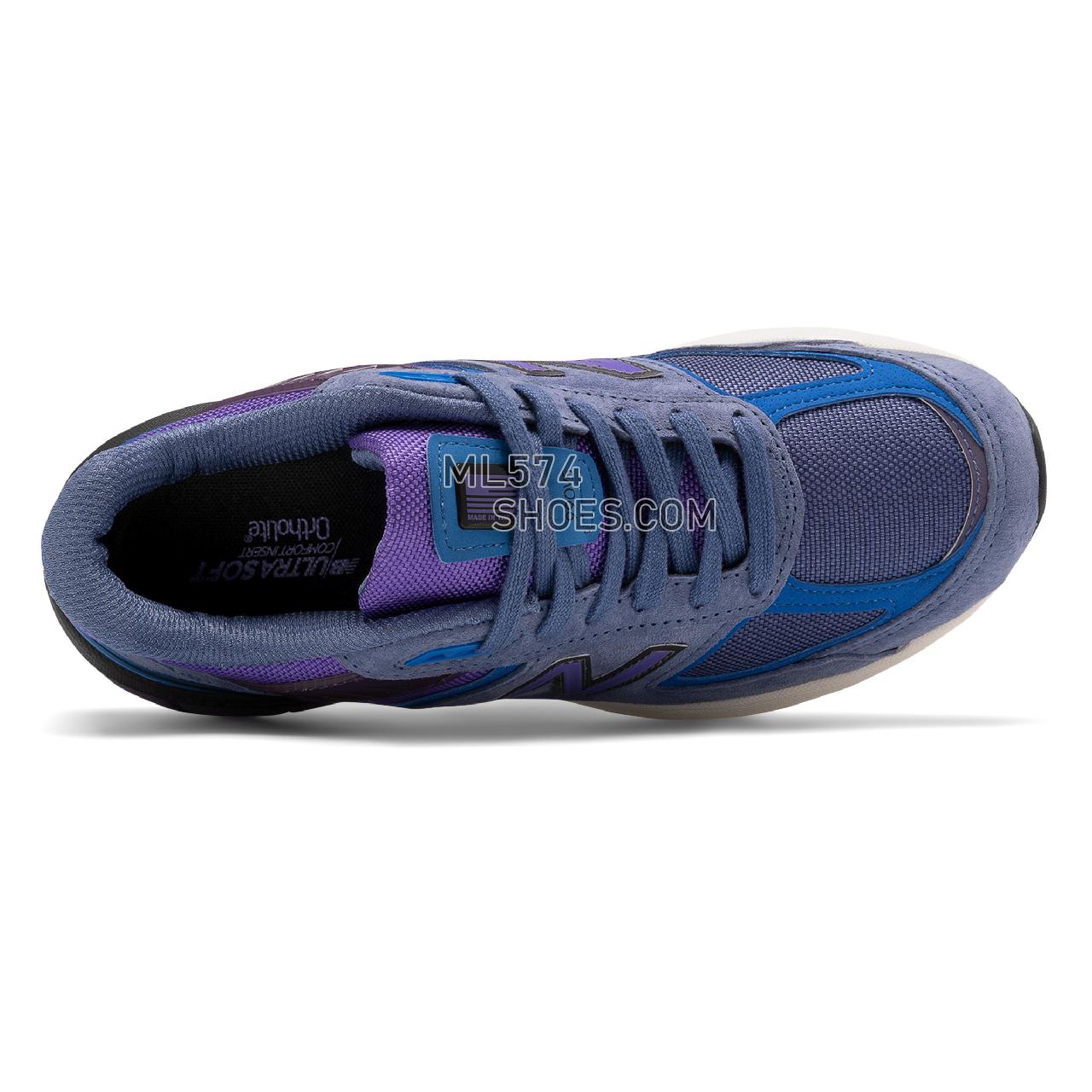 New Balance Made US 990v5 Trail - Women's Trail Running - Magnetic Blue with Cobalt - W990TMN5