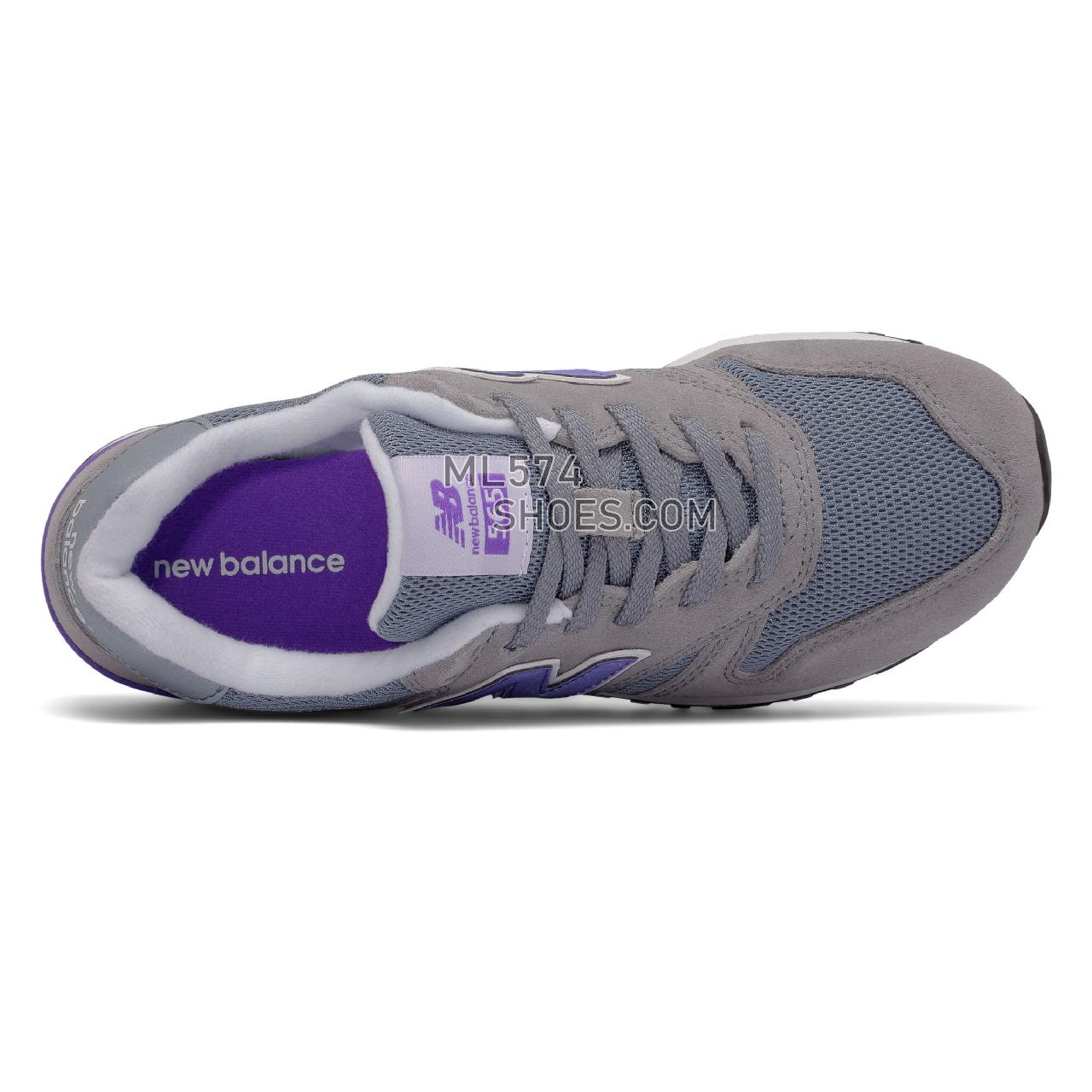 New Balance 565 - Women's Classic Sneakers - Grey with ALPHA VIOLET - WL565GLW
