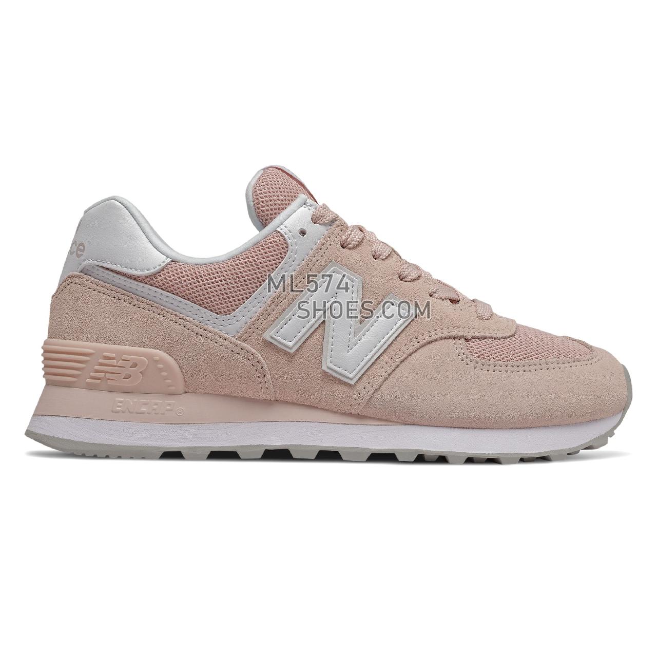 New Balance 574 - Women's Classic Sneakers - Smoked Salt with White - WL574OAB